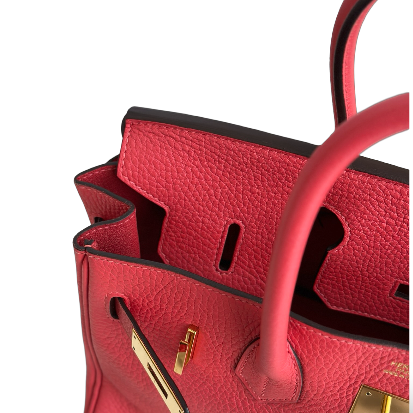 Hermes Togo Birkin 30 - Gold / Red