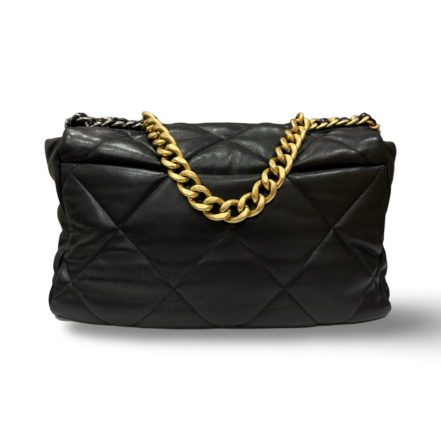 Chanel Classic Lambskin Maxi 19bag Bag - GHW / Black