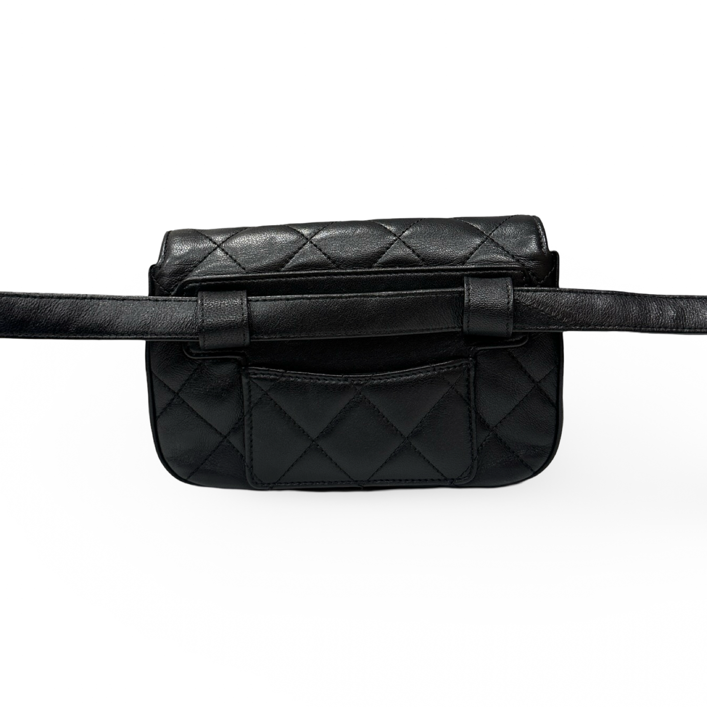 Chanel Quilted Lambskin 19 Bag Waist Pouch - GHW / Black