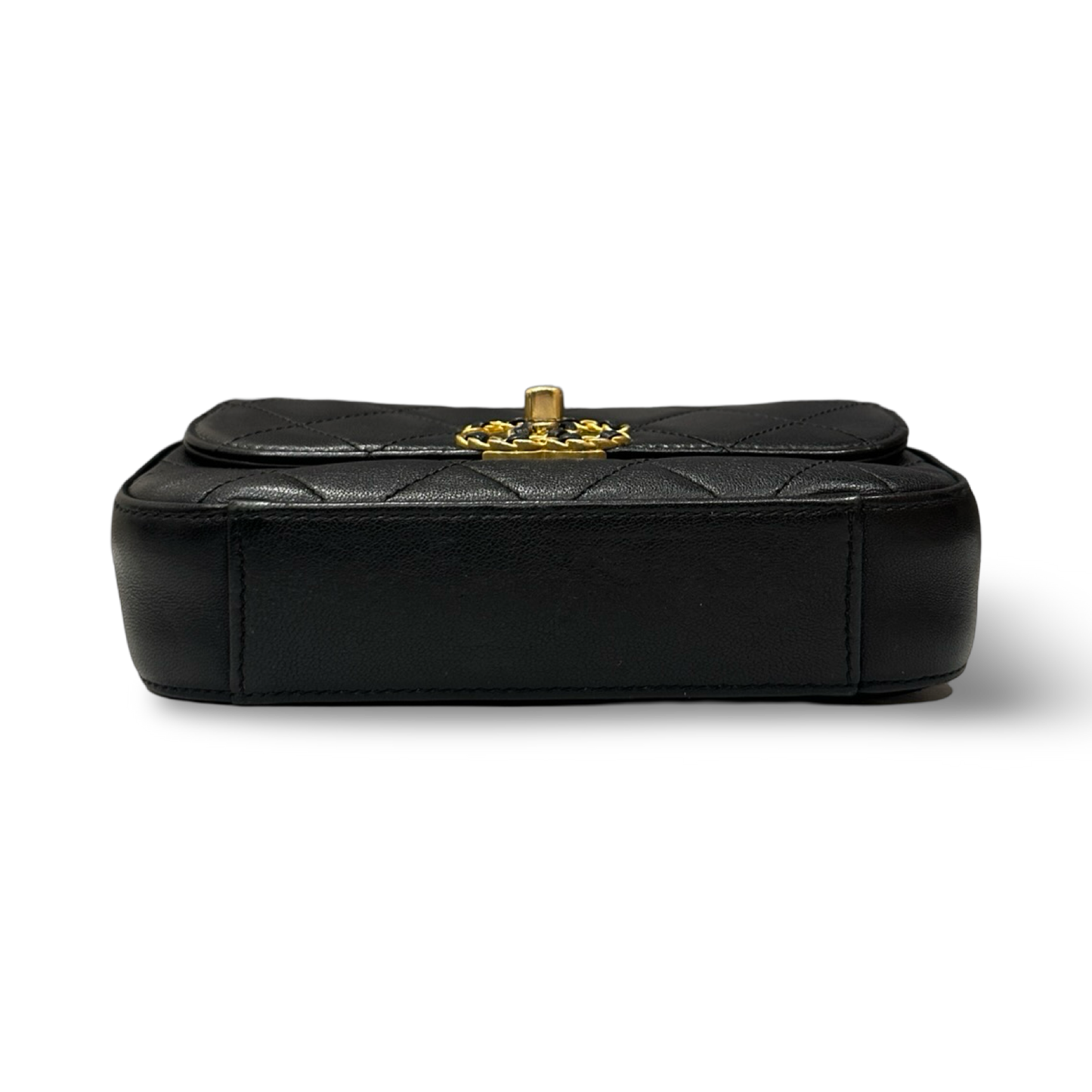 Chanel Quilted Lambskin 19 Bag Waist Pouch - GHW / Black