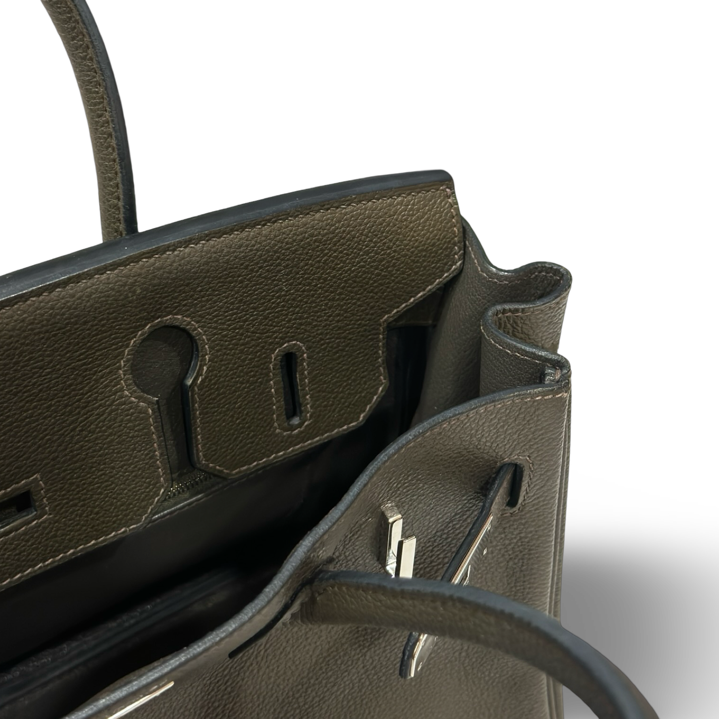 Hermes Togo Birkin 30 - Silver / Vert De Gris (O 15)
