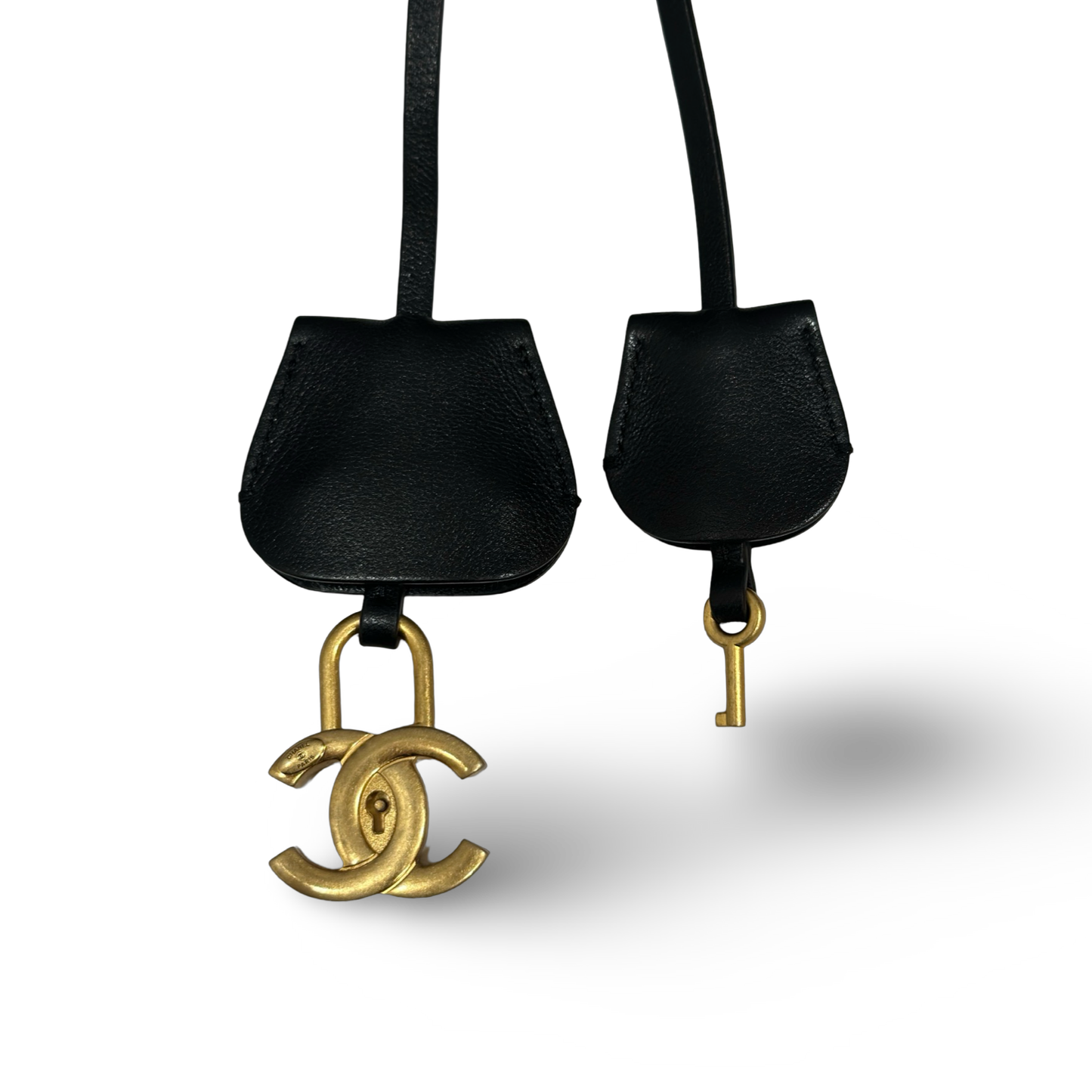 Chanel Quilted Lambskin Medium CC Filigree Chain Around Vanity Case - GHW / Black