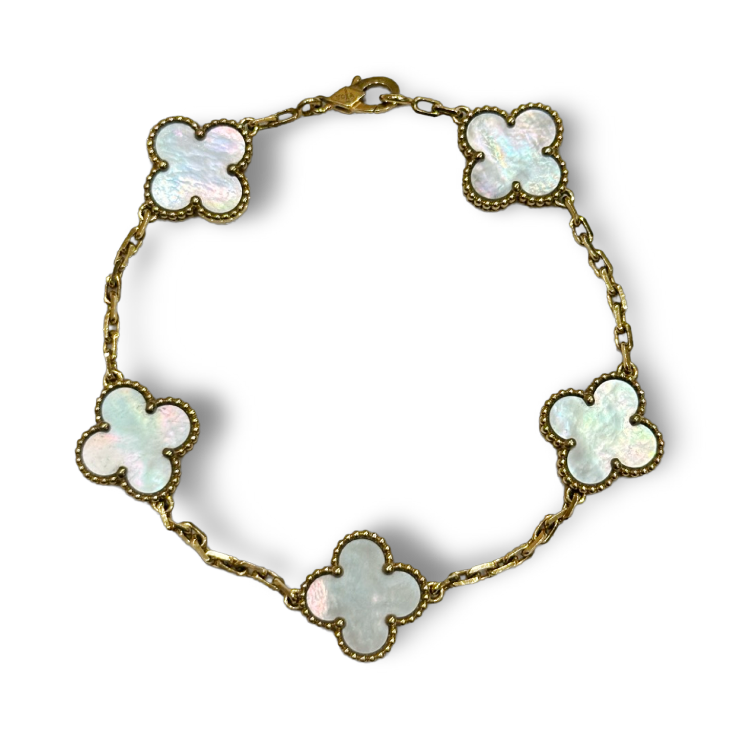 Van Cleef & Arpels Vintage 5 Motifs Alhambra bracelet - 18K / Pearl