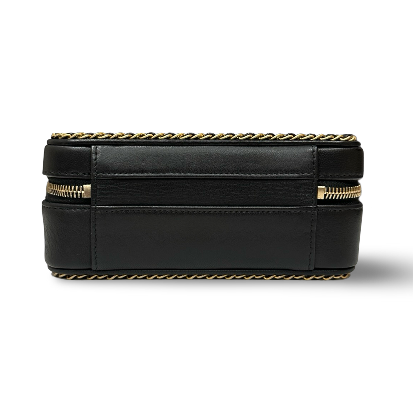 Chanel Quilted Lambskin Medium CC Filigree Chain Around Vanity Case - GHW / Black