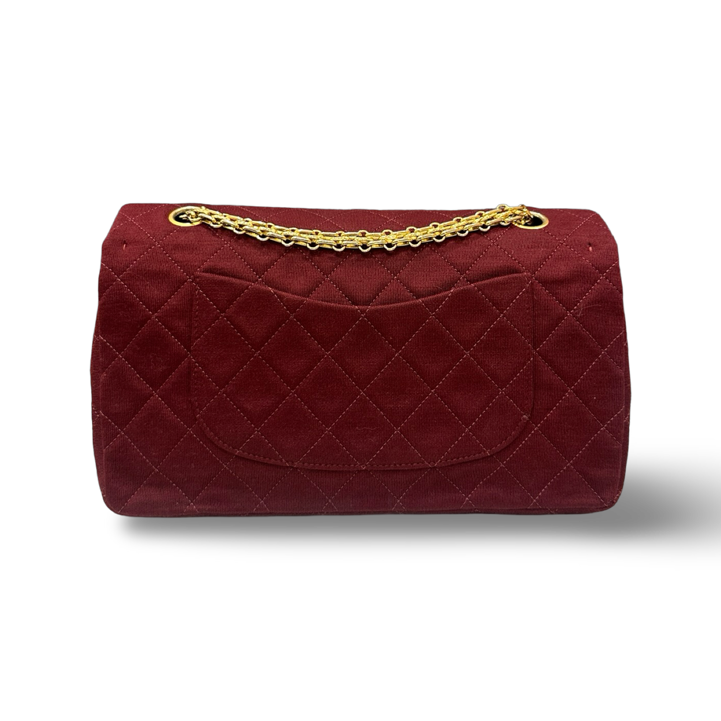 Chanel Quilted Suede Double Flap Bag - GHW / Burgundy