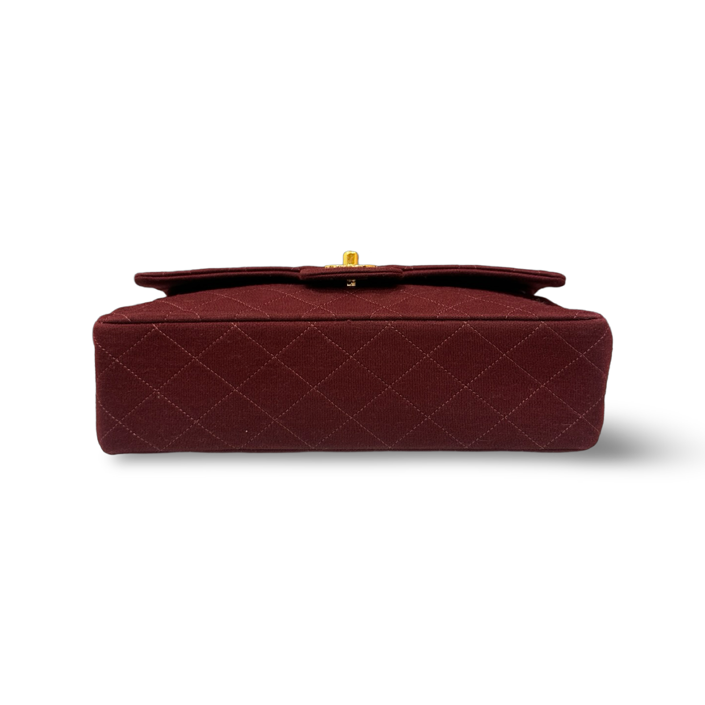Chanel Quilted Suede Double Flap Bag - GHW / Burgundy