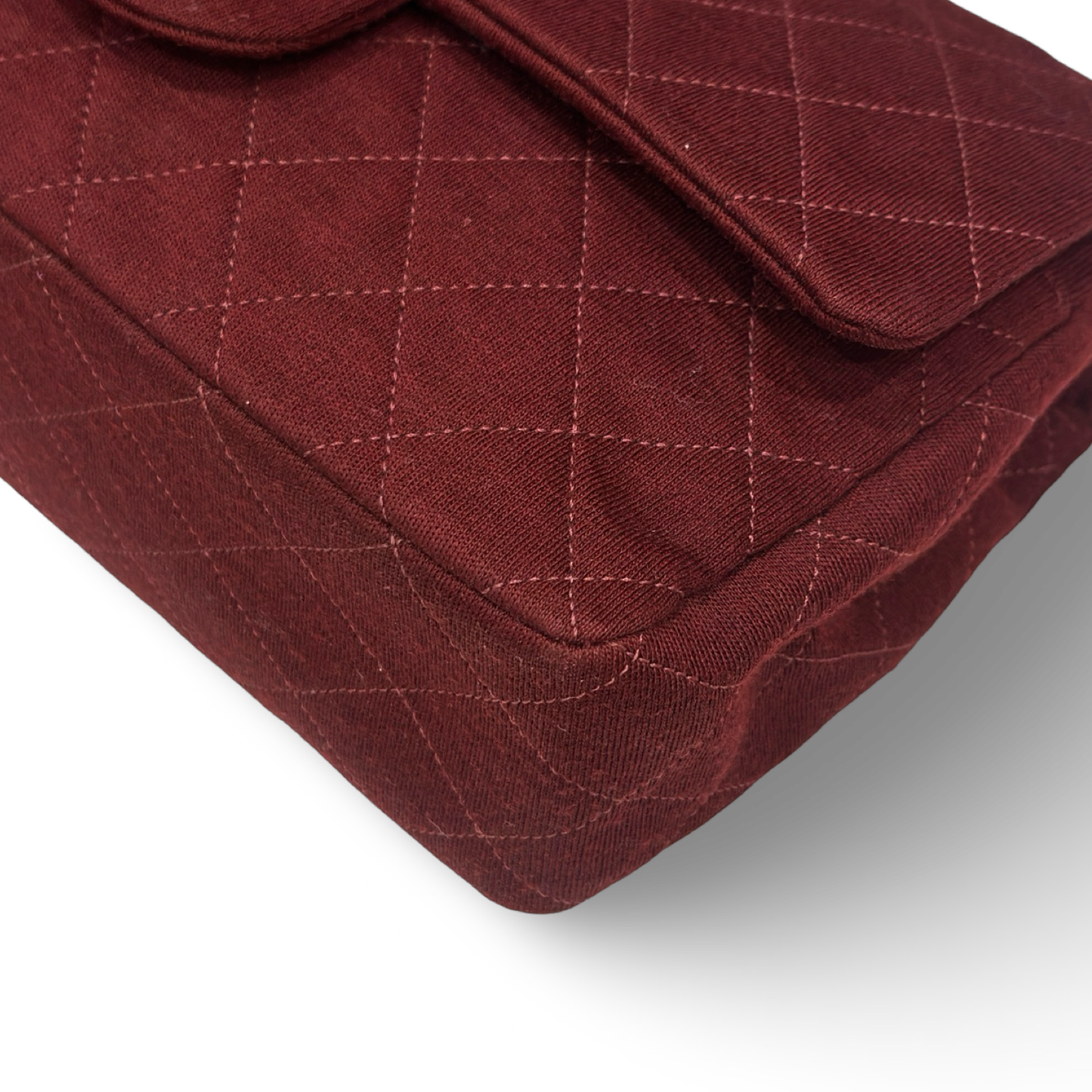 Chanel Quilted Suede Double Flap Bag - GHW / Burgundy