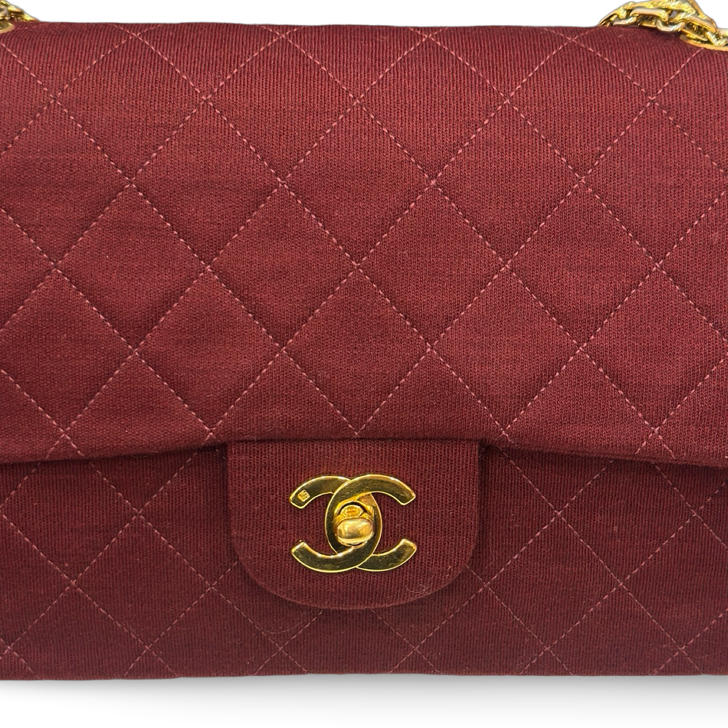 Chanel Quilted Suede Double Flap Bag - GHW / Burgundy