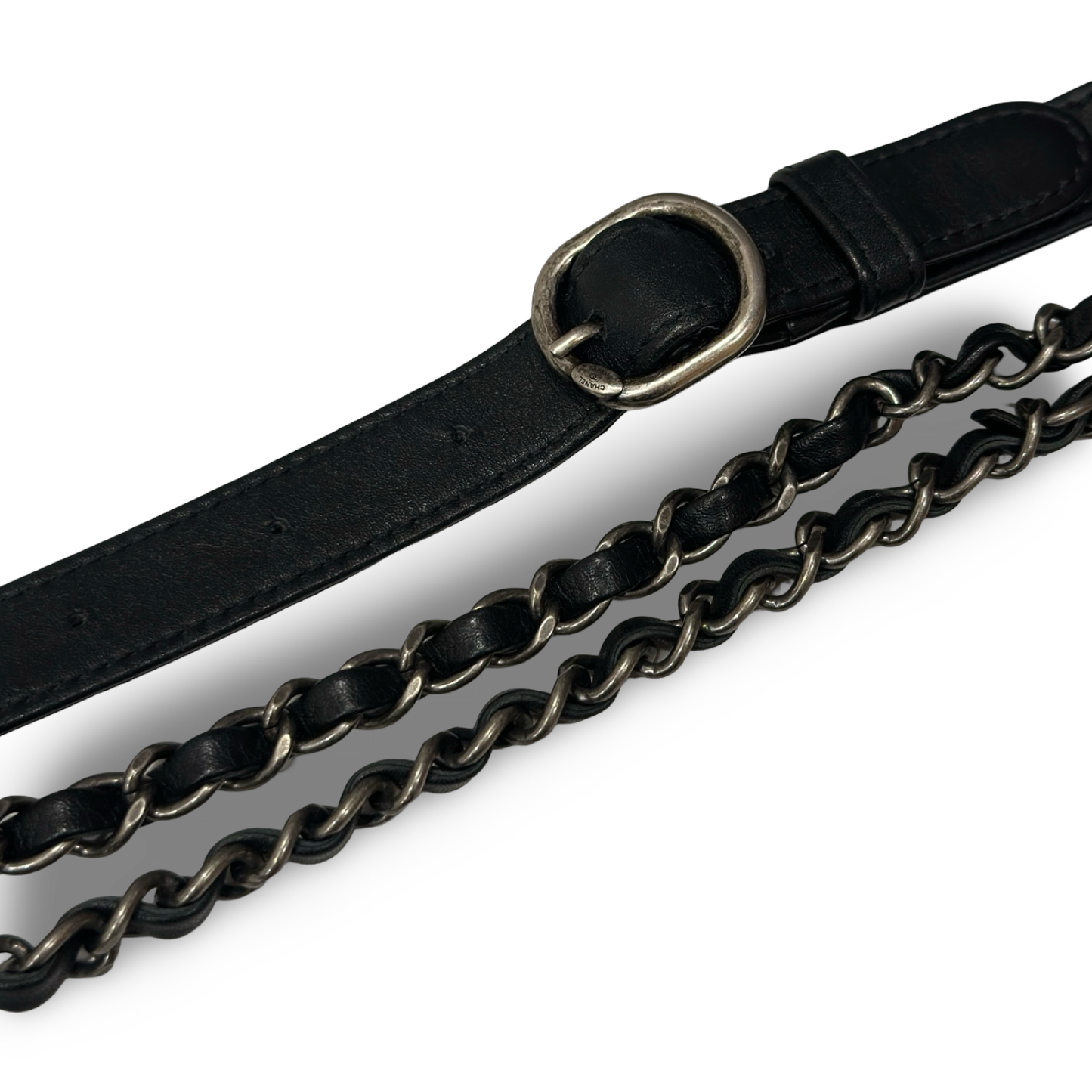 Chanel Calfskin 20s Sign Waist Bag - GHW / Black