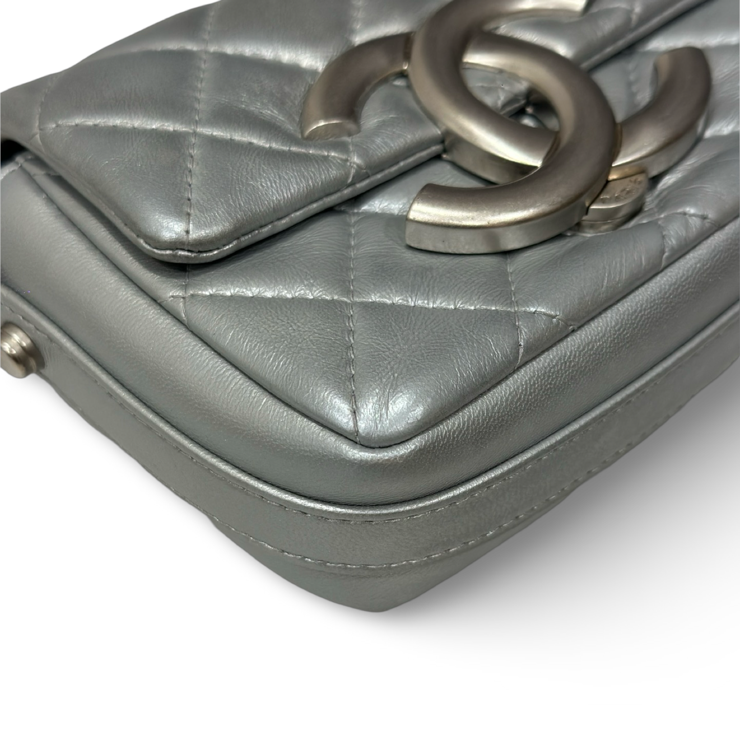 Chanel Metallic Mini Single Flap - SHW / Silver