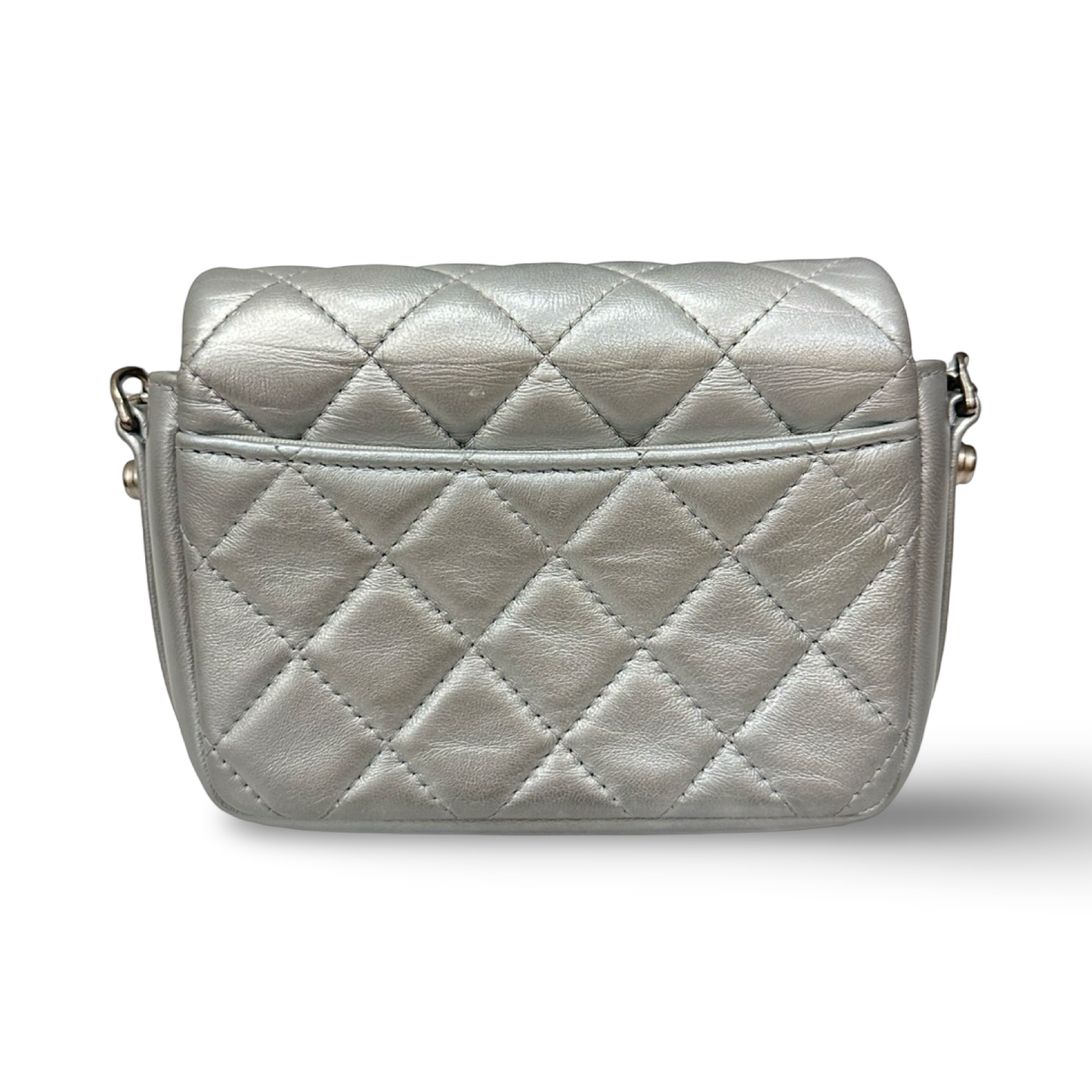 Chanel Metallic Mini Single Flap - SHW / Silver