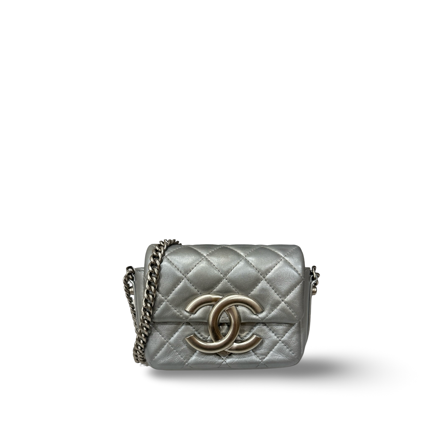 Chanel Metallic Mini Single Flap - SHW / Silver