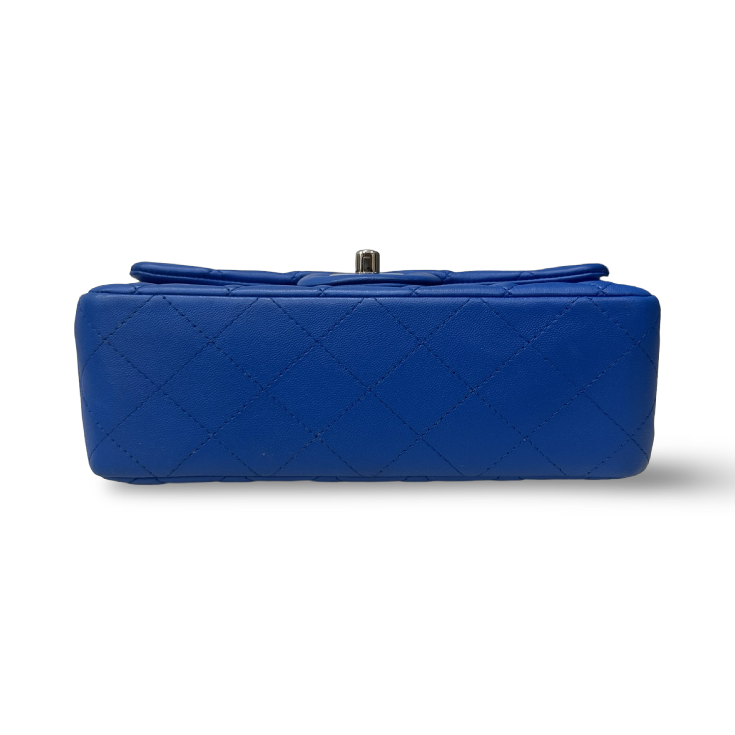 Chanel Quilted Lambskin Rectangular Mini Single Flap - SHW / Royal Blue