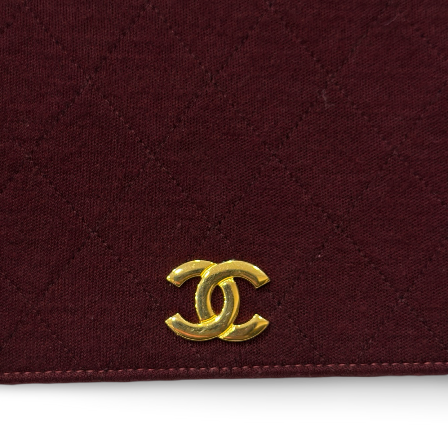 Chanel VIntage Quilted Fabric WOC - GHW / Burgundy
