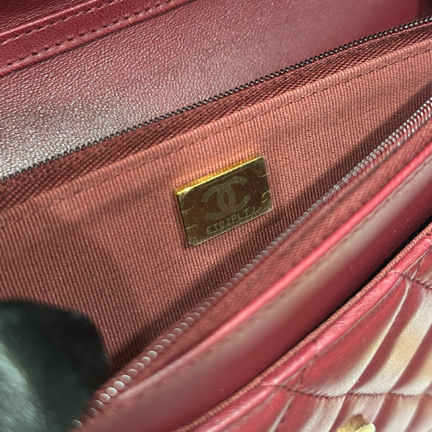 Chanel Quilted Lambskin Coco Hearts Chain WOC Bag - GHW / Burgundy