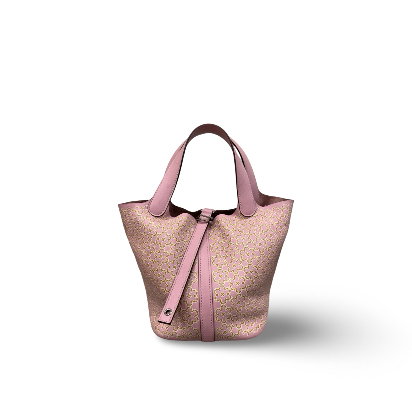 Hermes Lucky Printed Swift Pictoin 18 - SHW / Light Pink