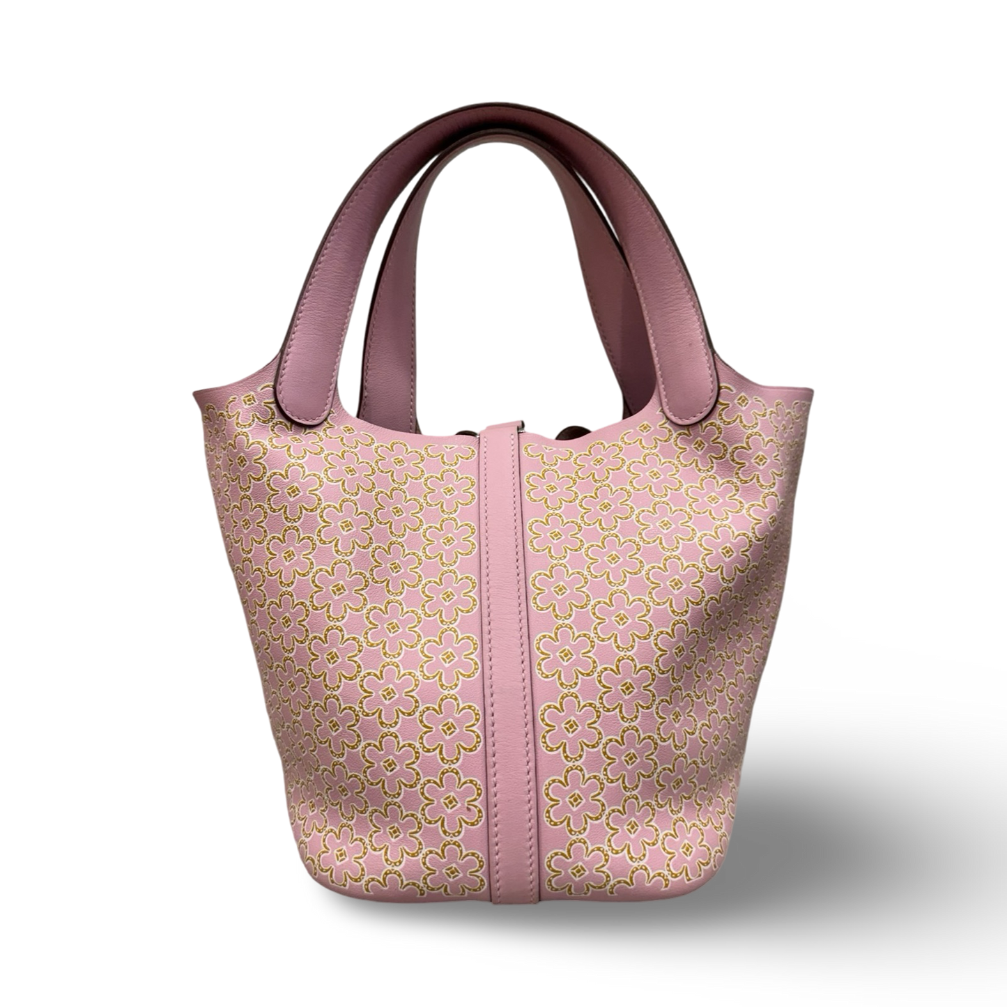 Hermes Lucky Printed Swift Pictoin 18 - SHW / Light Pink