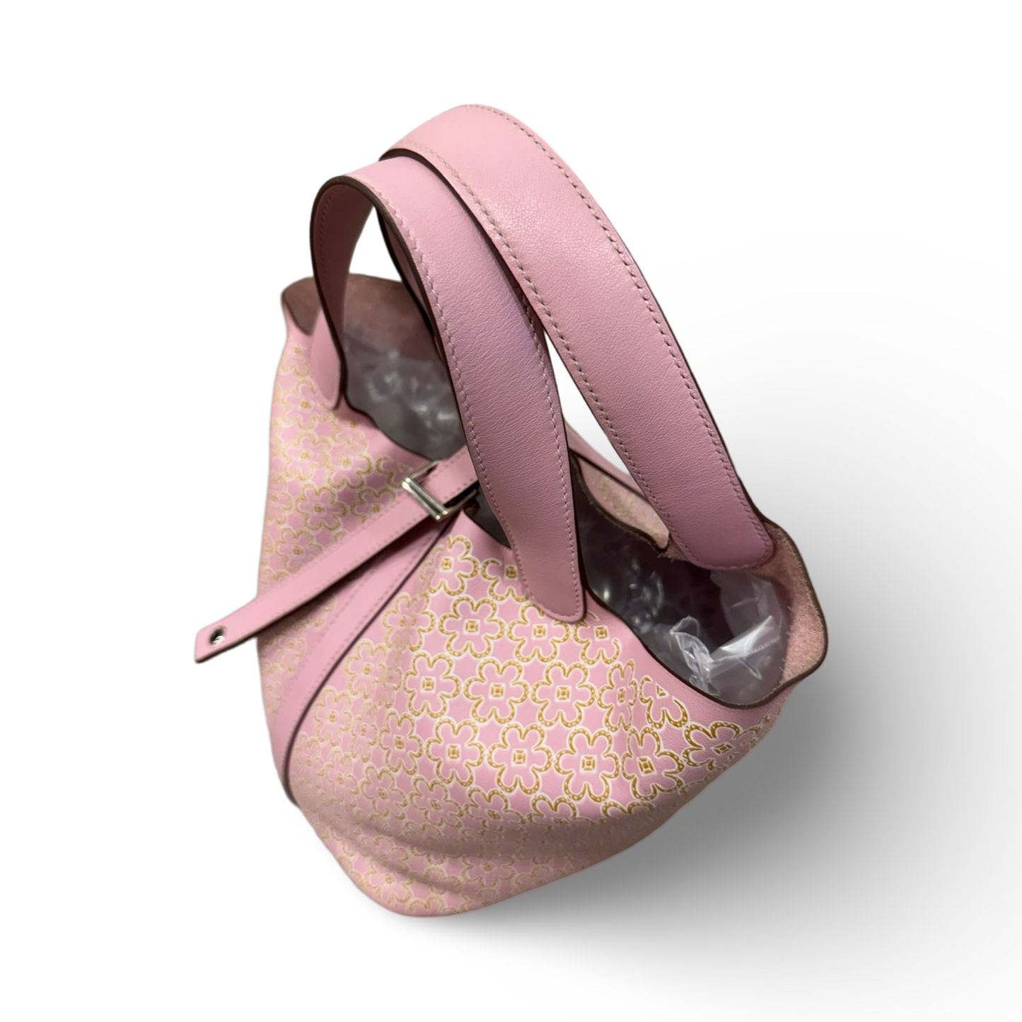 Hermes Lucky Printed Swift Pictoin 18 - SHW / Light Pink