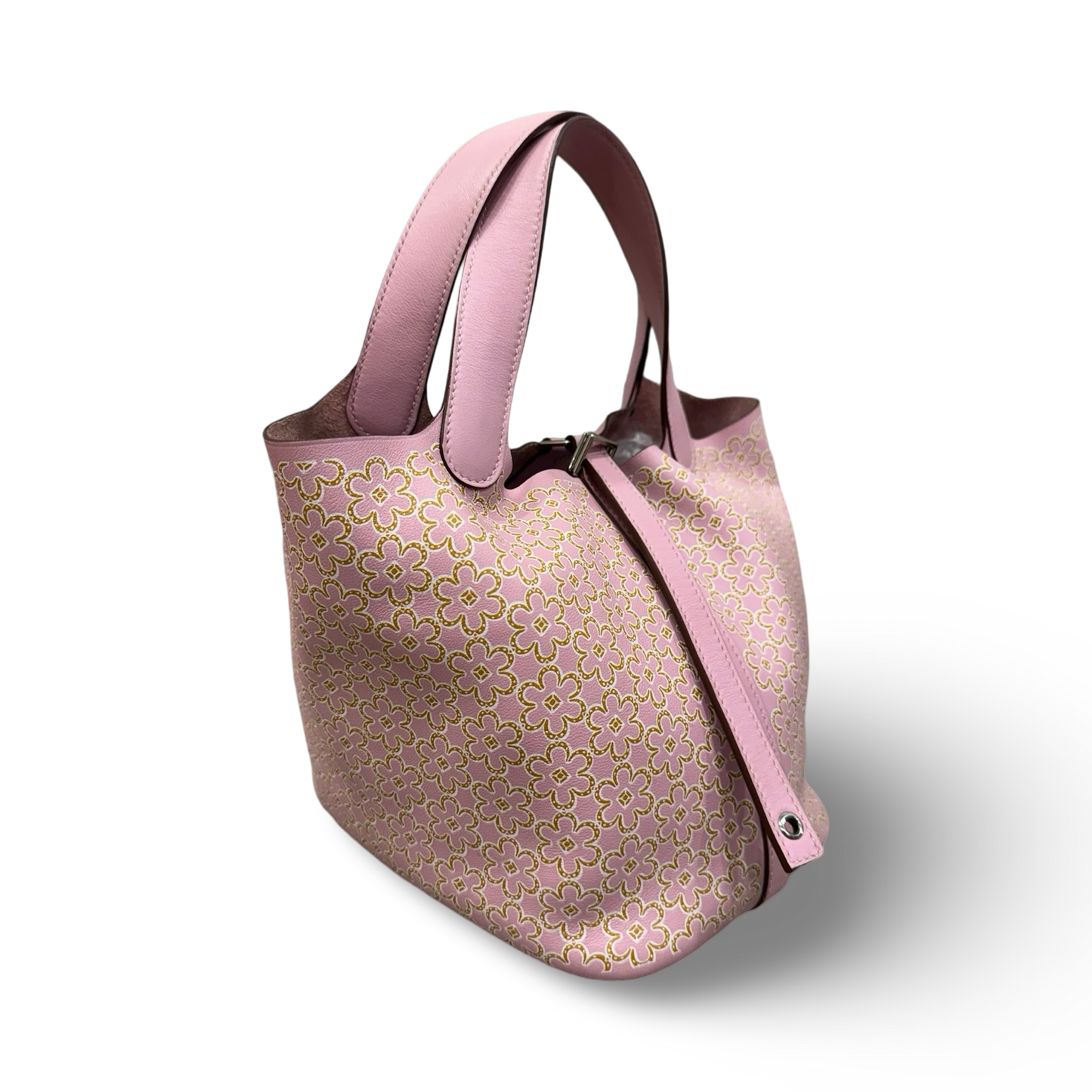 Hermes Lucky Printed Swift Pictoin 18 - SHW / Light Pink