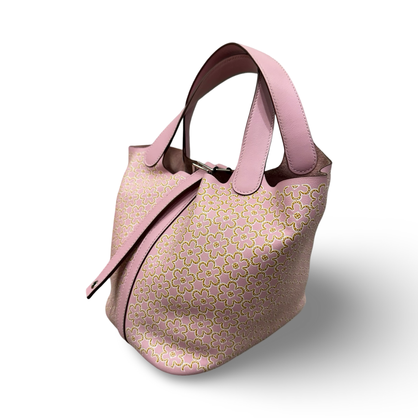 Hermes Lucky Printed Swift Pictoin 18 - SHW / Light Pink