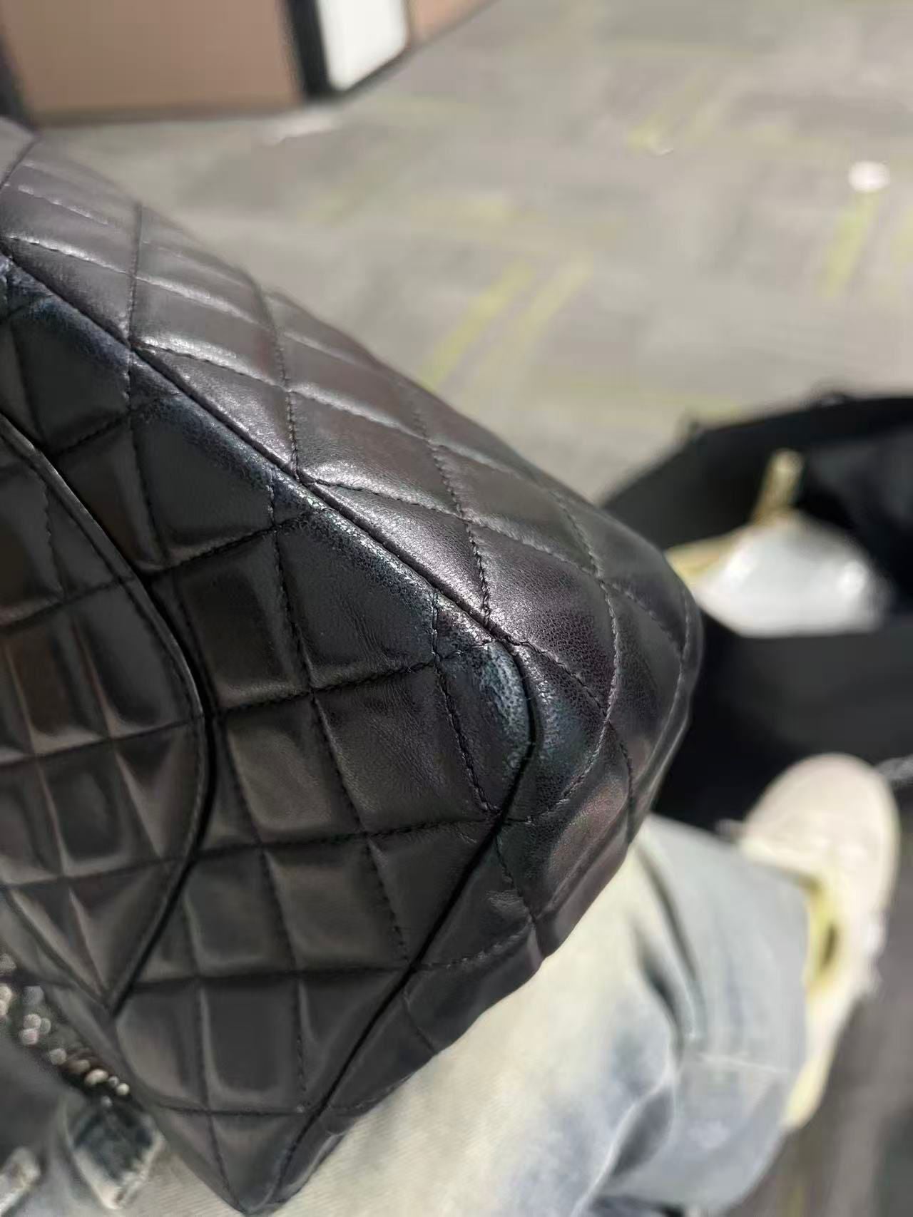 Chanel Quilted Lambskin Ladybug Mini Rectangular Single Flap Bag - SHW / Black