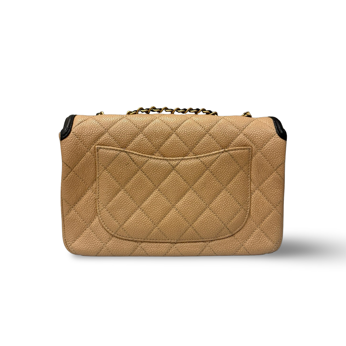 Chanel Quilted Caviar WOC - Bag / Beige Black