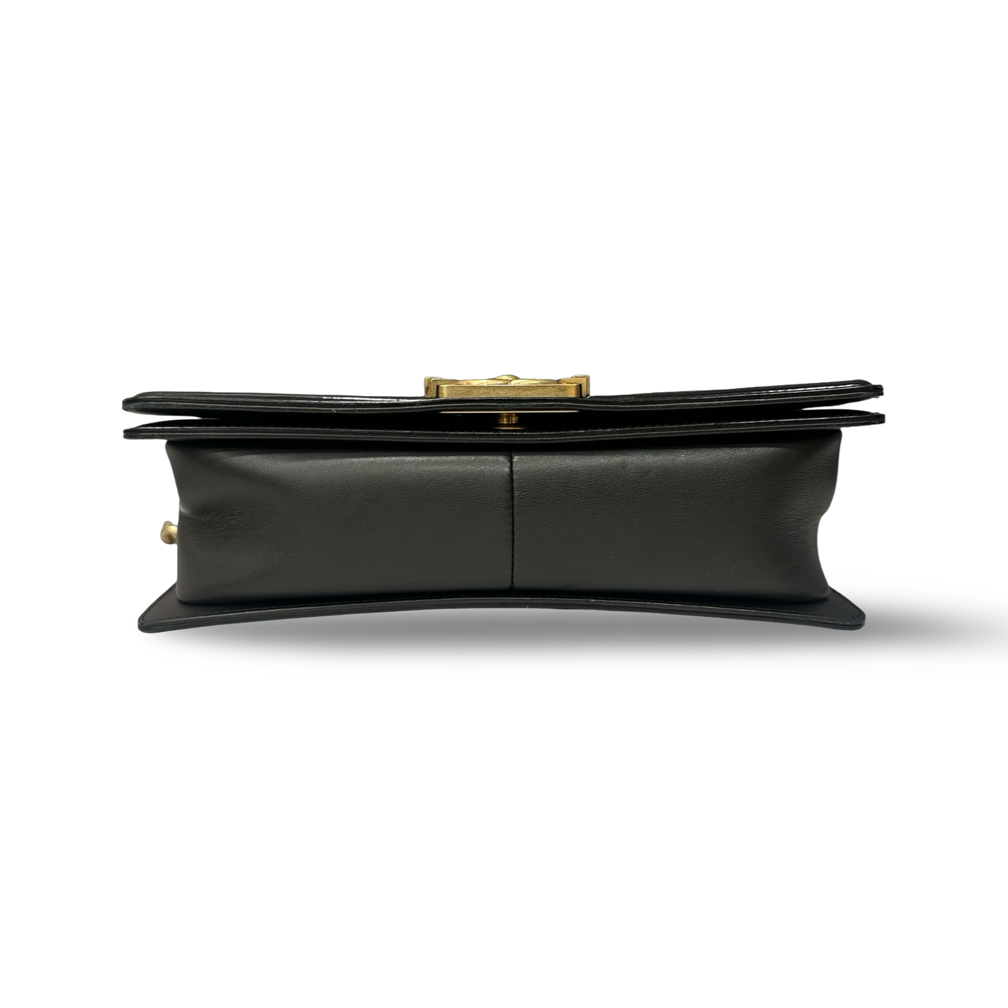 Chanel Quilted Patent Medium Boy Bag- GHW / Black