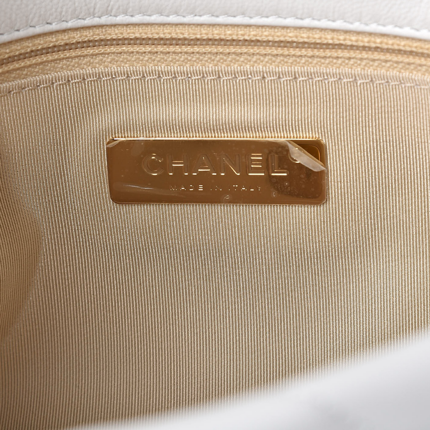 Chanel Quilted Lambskin Medium 19 Bag - GHW / White