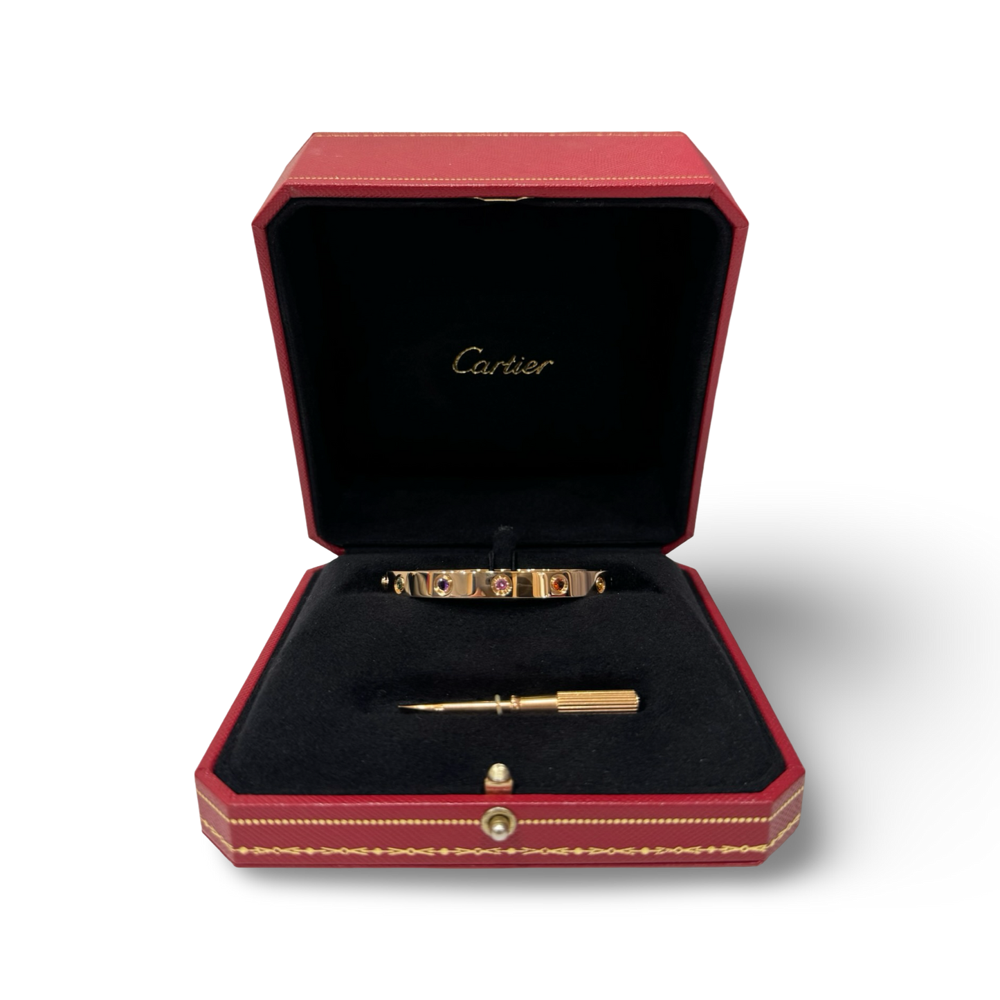 Cartier Love Bracelet 17 - Yellow Gold / Rainbow