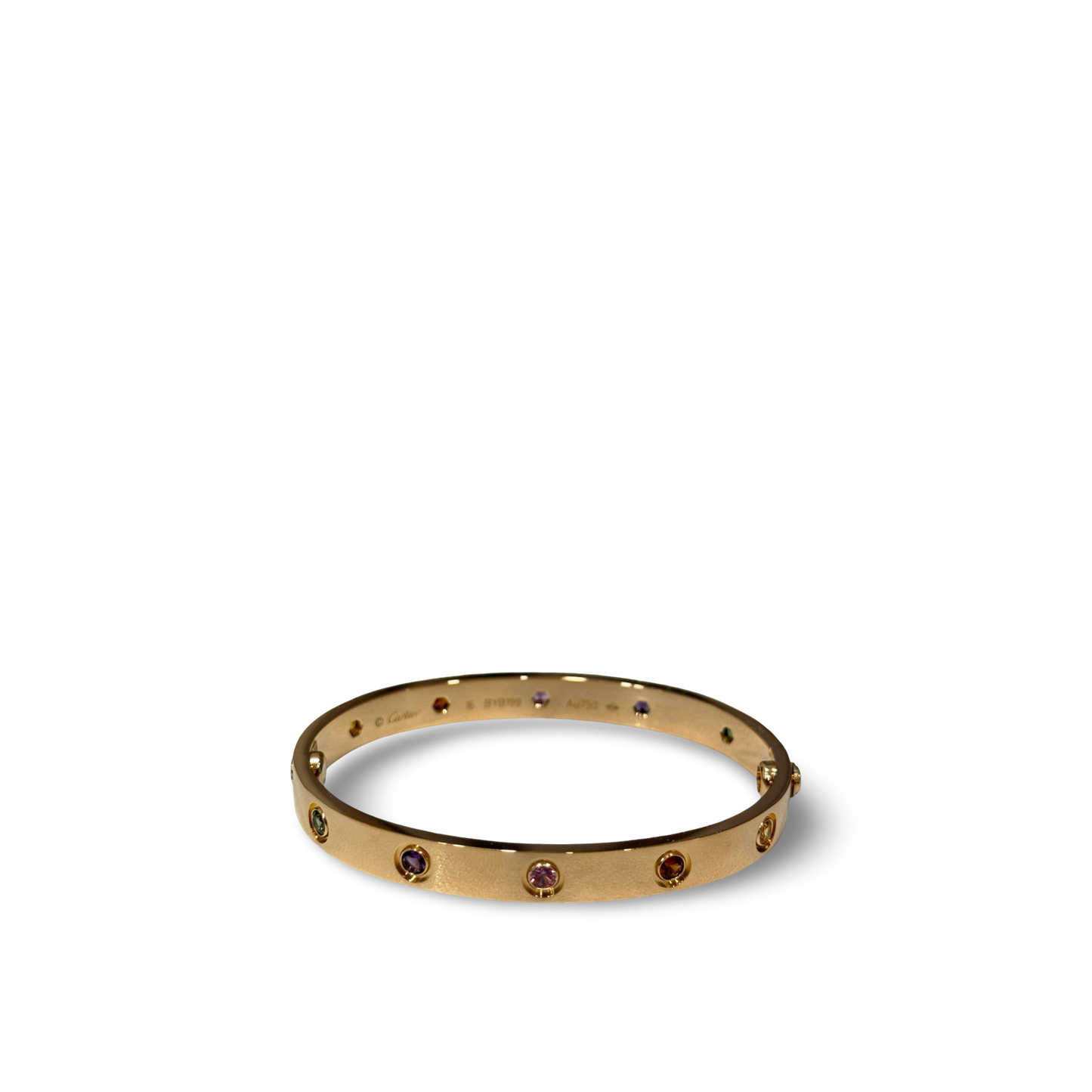 Cartier Love Bracelet 17 - Yellow Gold / Rainbow