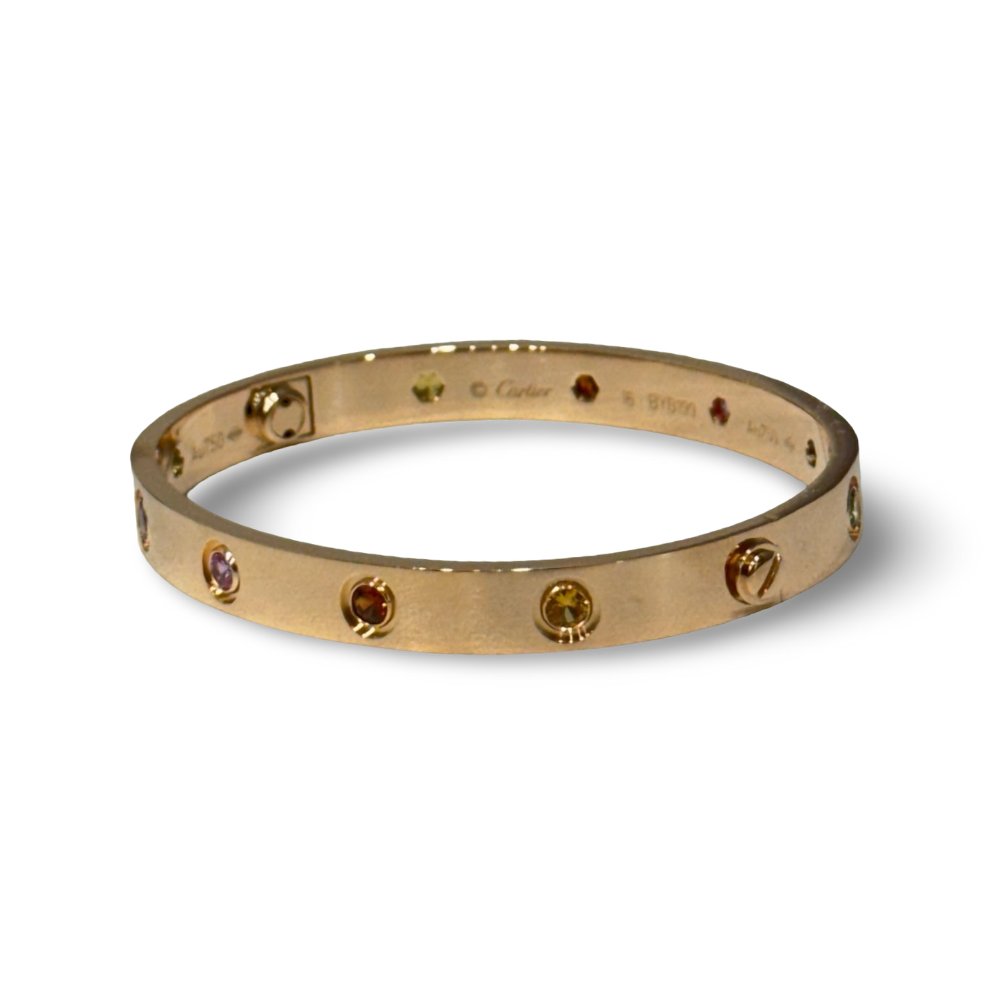 Cartier Love Bracelet 17 - Yellow Gold / Rainbow