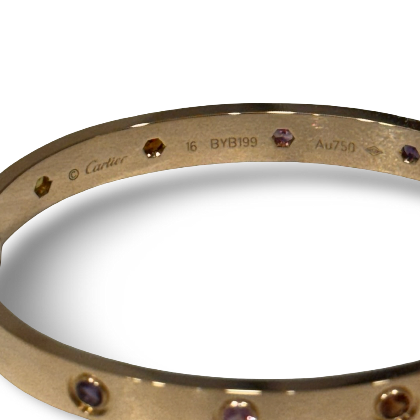 Cartier Love Bracelet 17 - Yellow Gold / Rainbow
