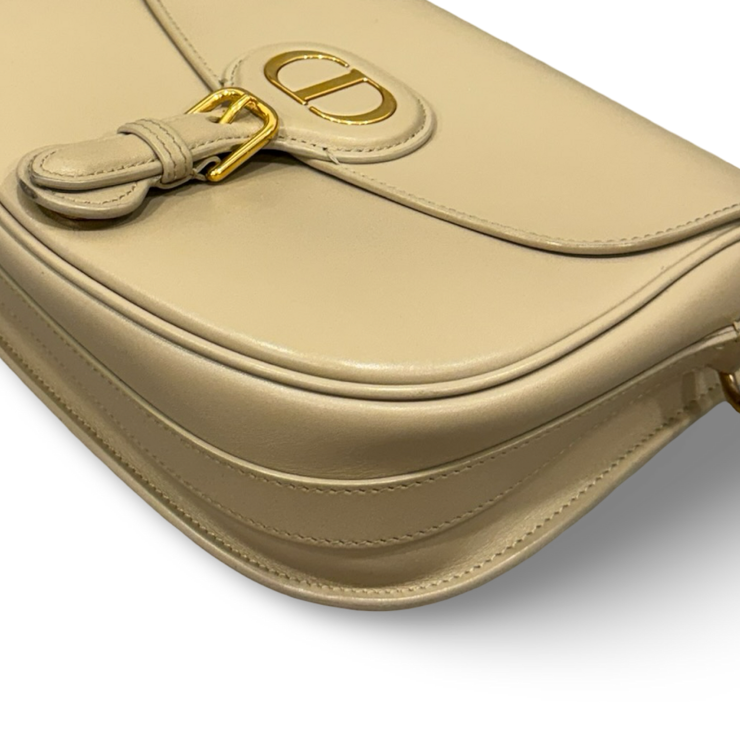 Dior Calfskin Medium Bobby Flap - GHW / Beige
