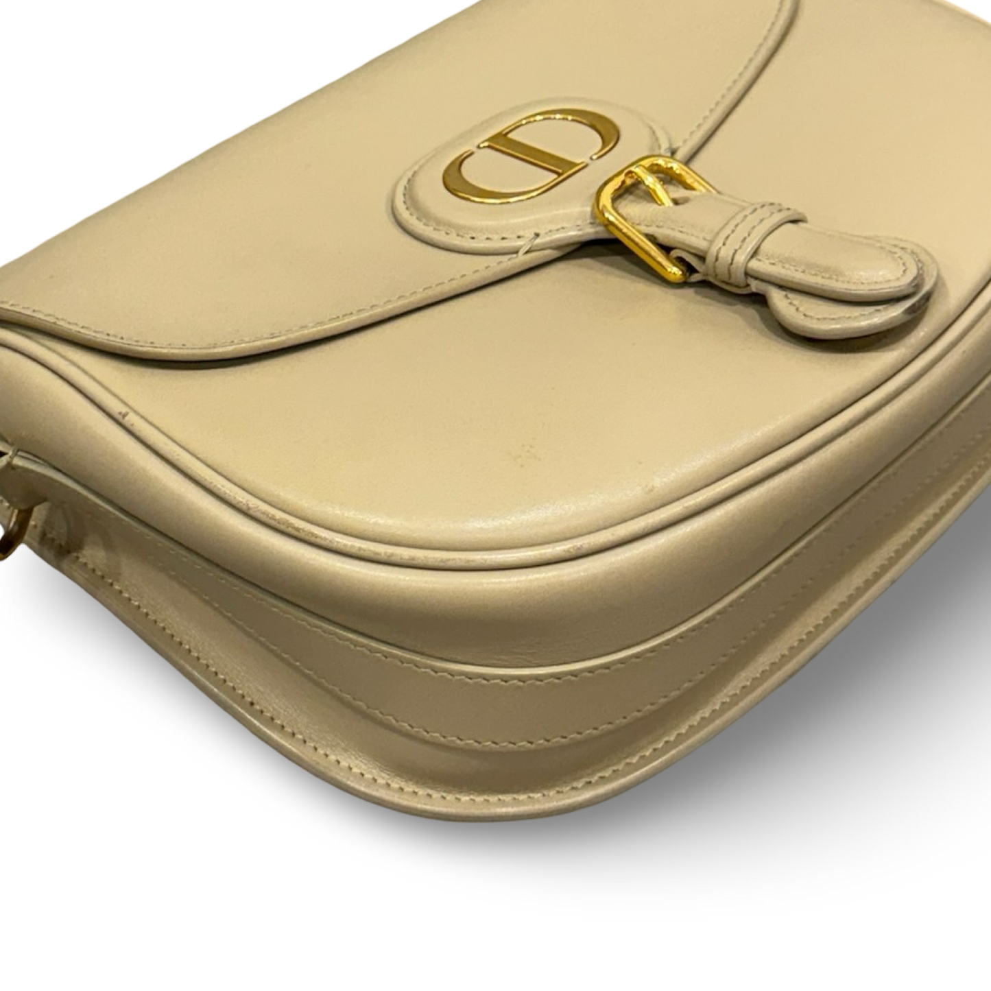 Dior Calfskin Medium Bobby Flap - GHW / Beige