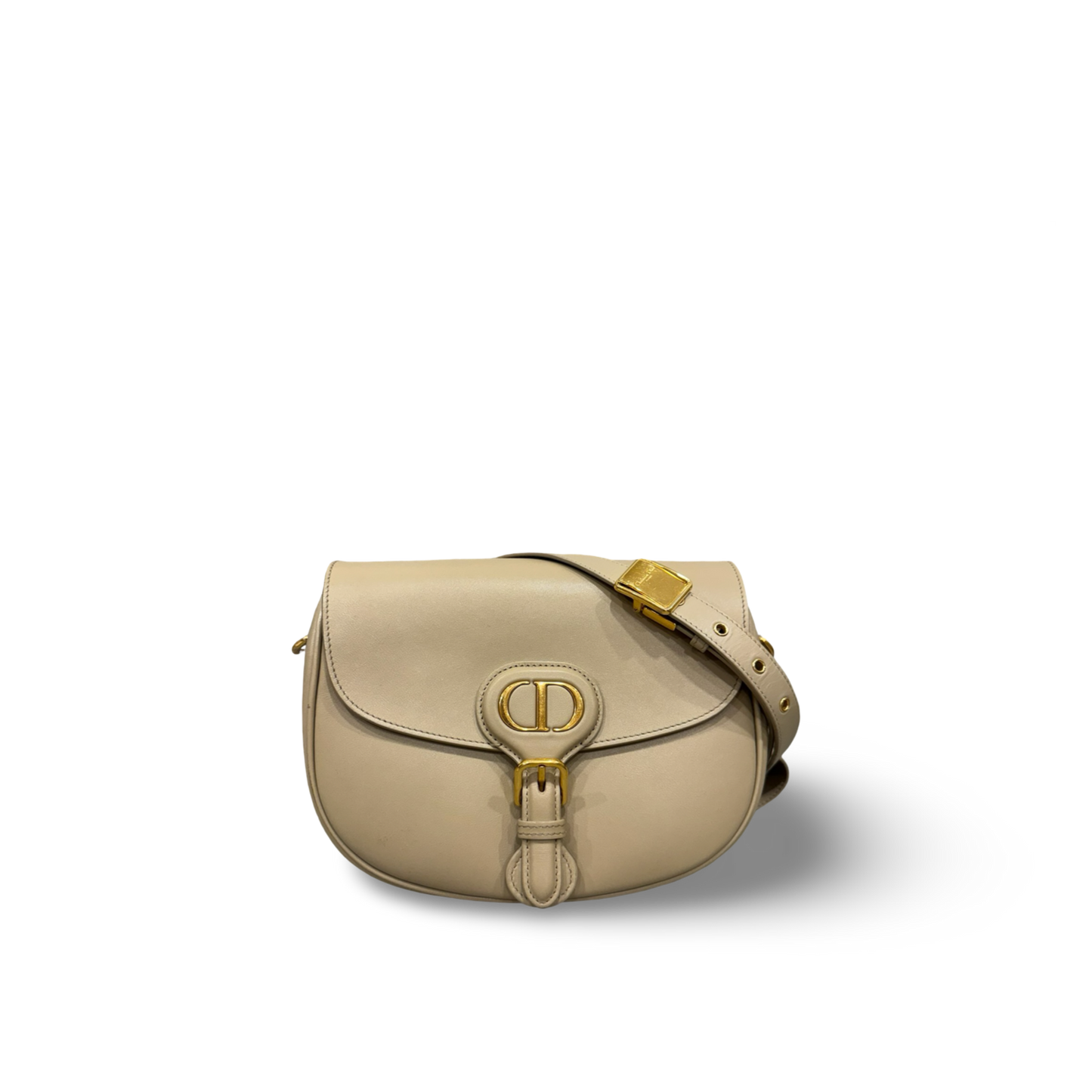 Dior Calfskin Medium Bobby Flap - GHW / Beige