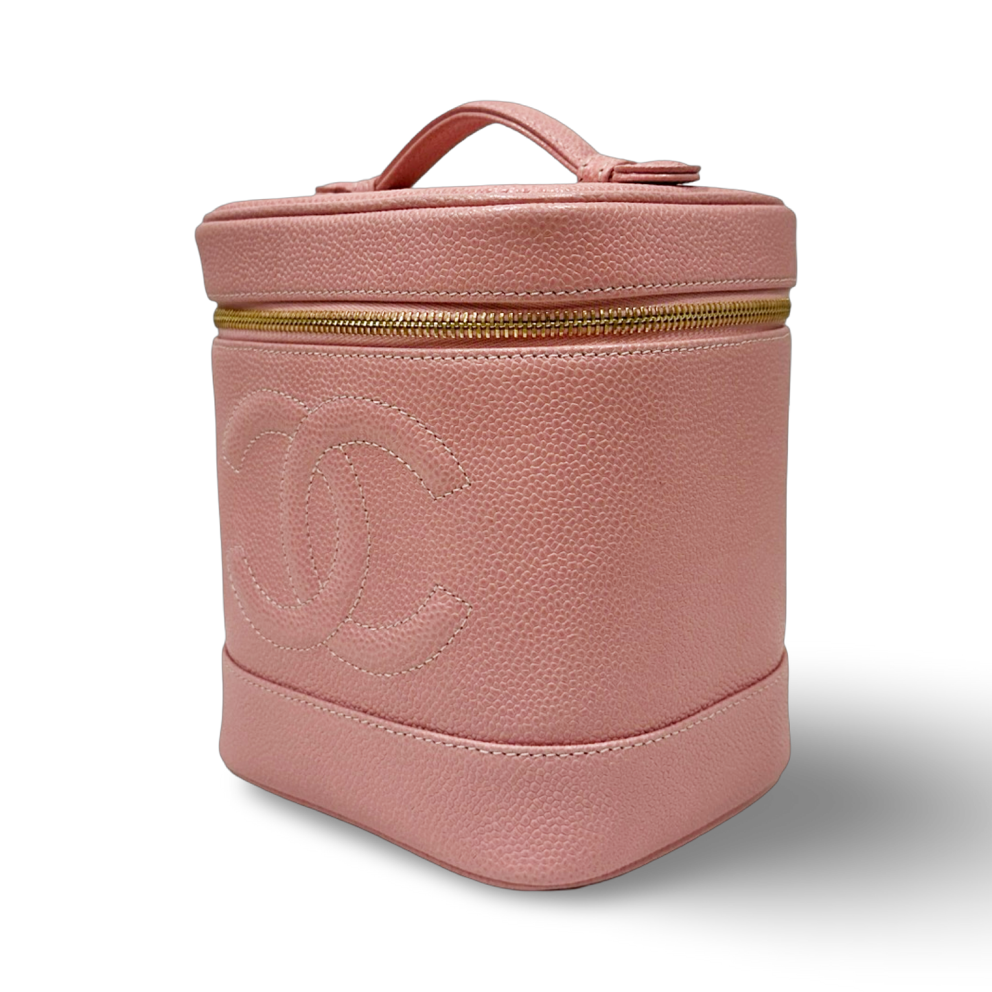 Chanel Vintage Caviar Vaint Case - GHW / Light Pink