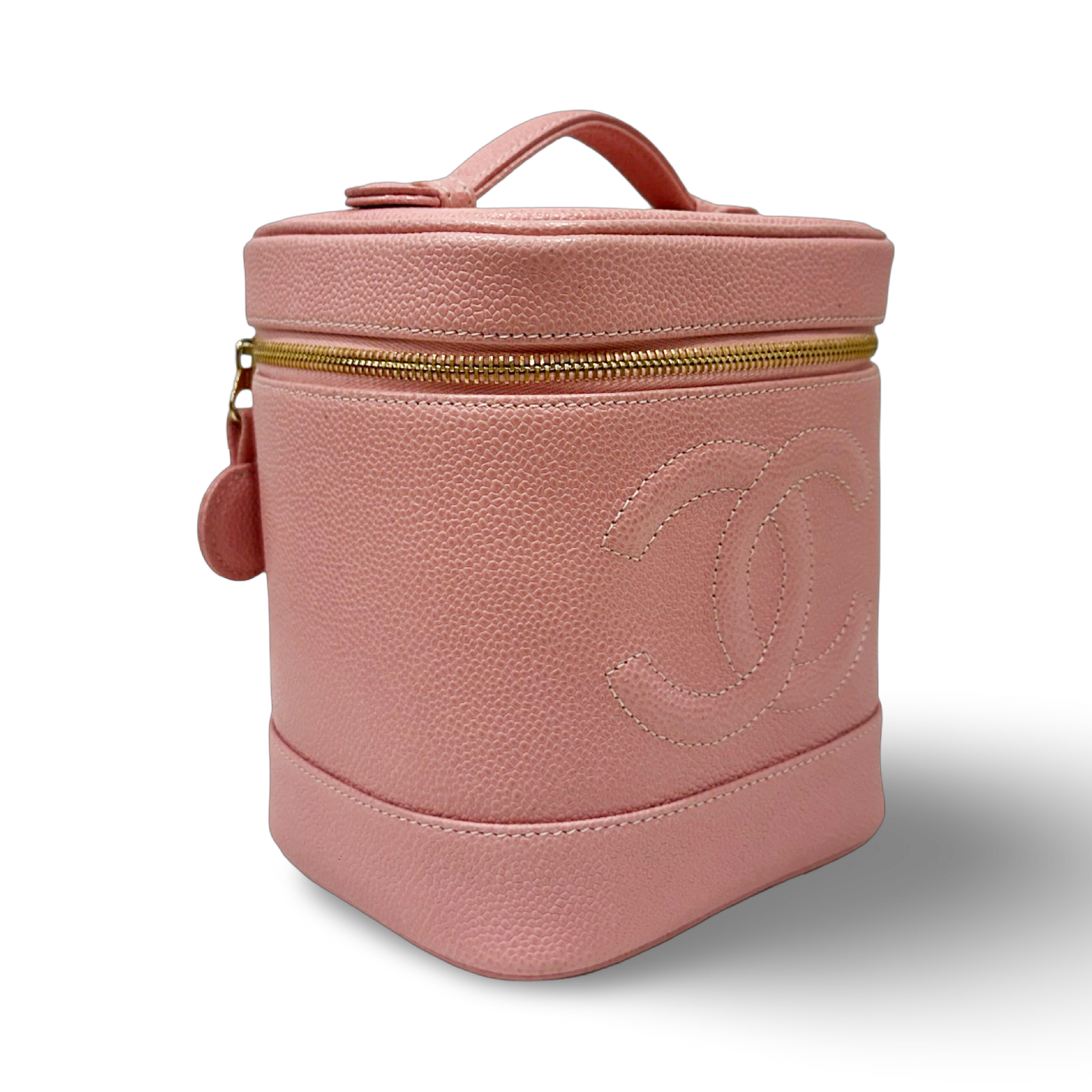 Chanel Vintage Caviar Vaint Case - GHW / Light Pink