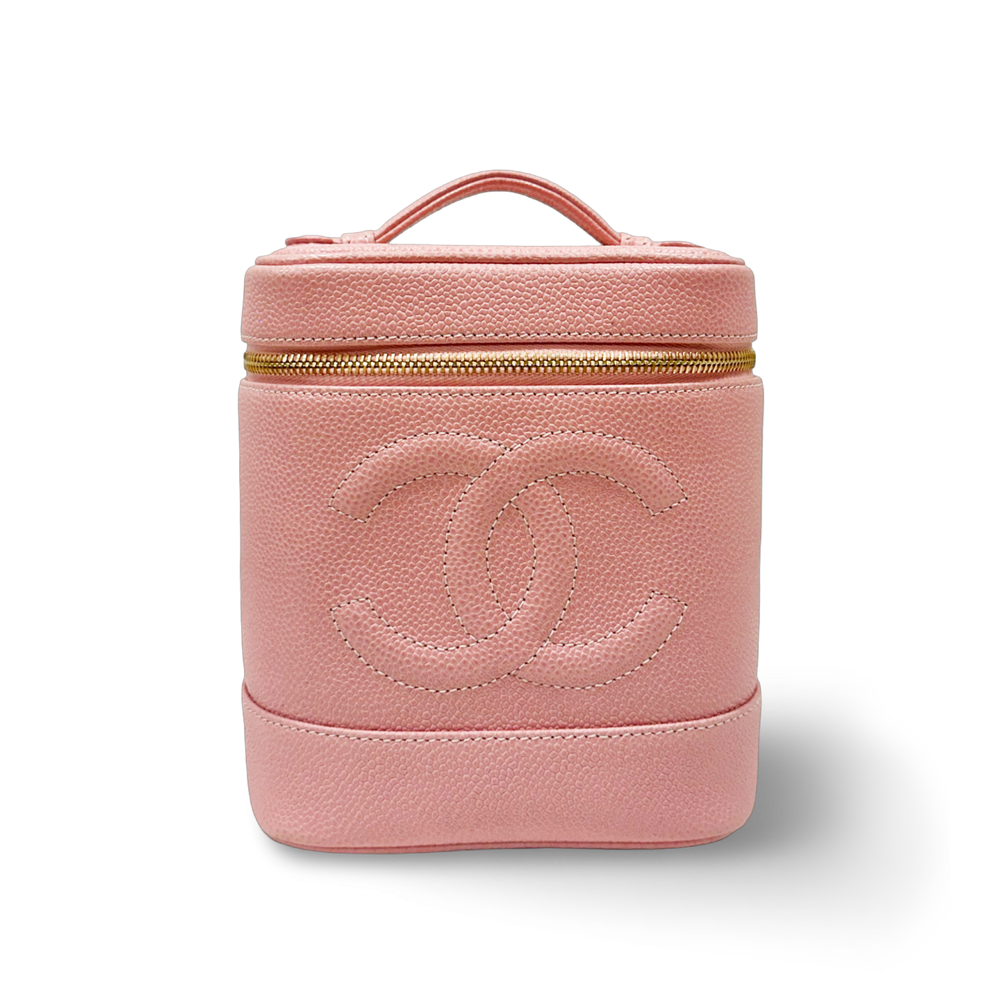 Chanel Vintage Caviar Vaint Case - GHW / Light Pink