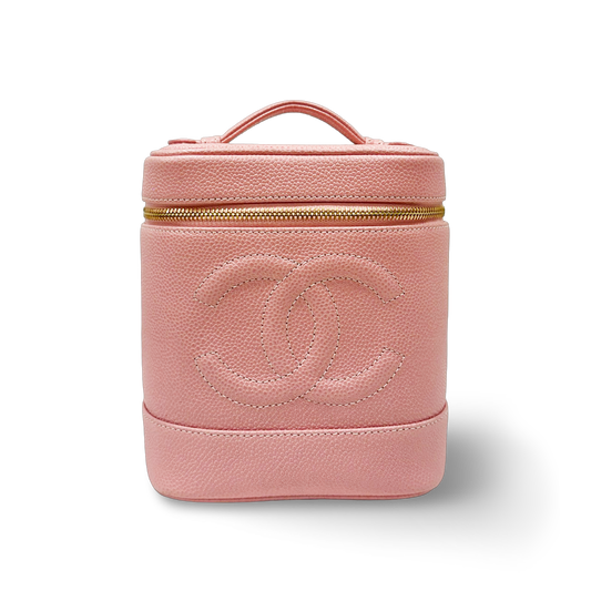 Chanel Vintage Caviar Vaint Case - GHW / Light Pink