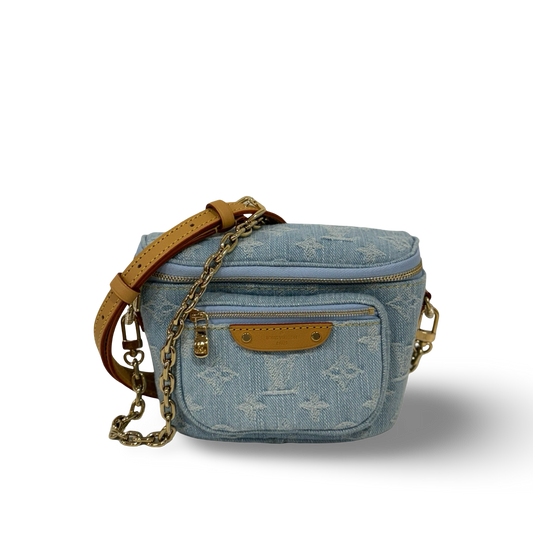 Louis Vuitton Monogram Denim Bumbag - GHW / Blue