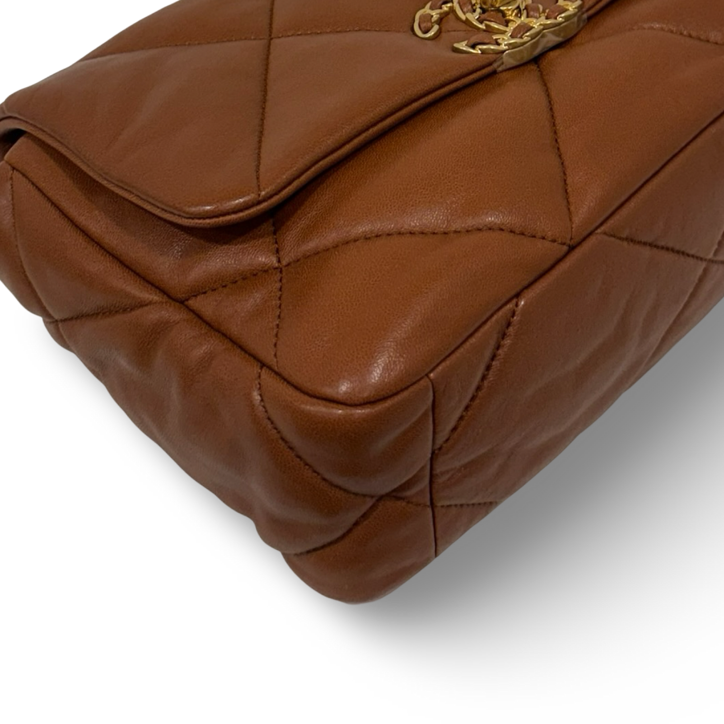 Chanel Quilted Calfskin Medium 19 Bag - GHW / Caramel