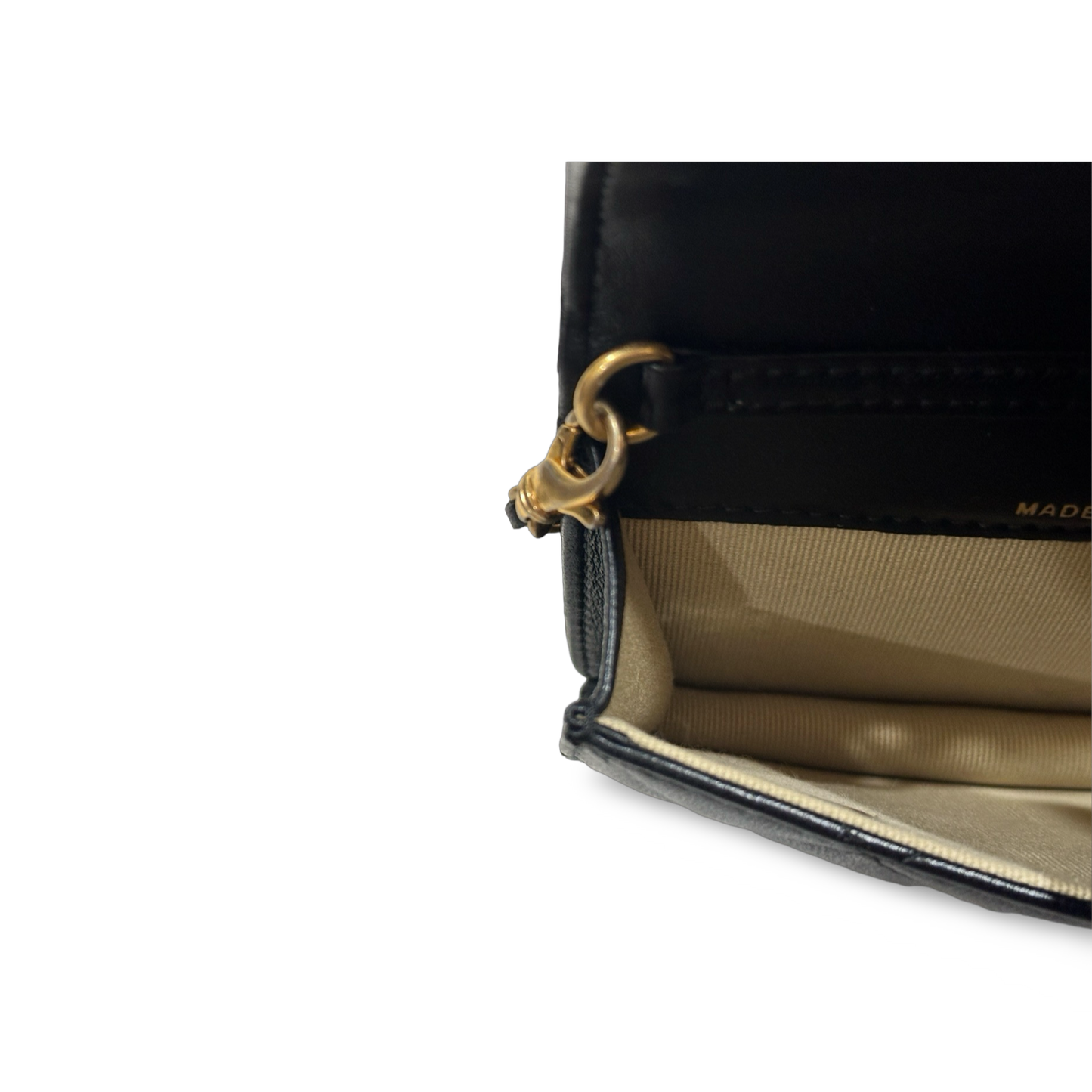 Chanel Classic Lambskin Belt Bag Wit Gold Balls Gold Black