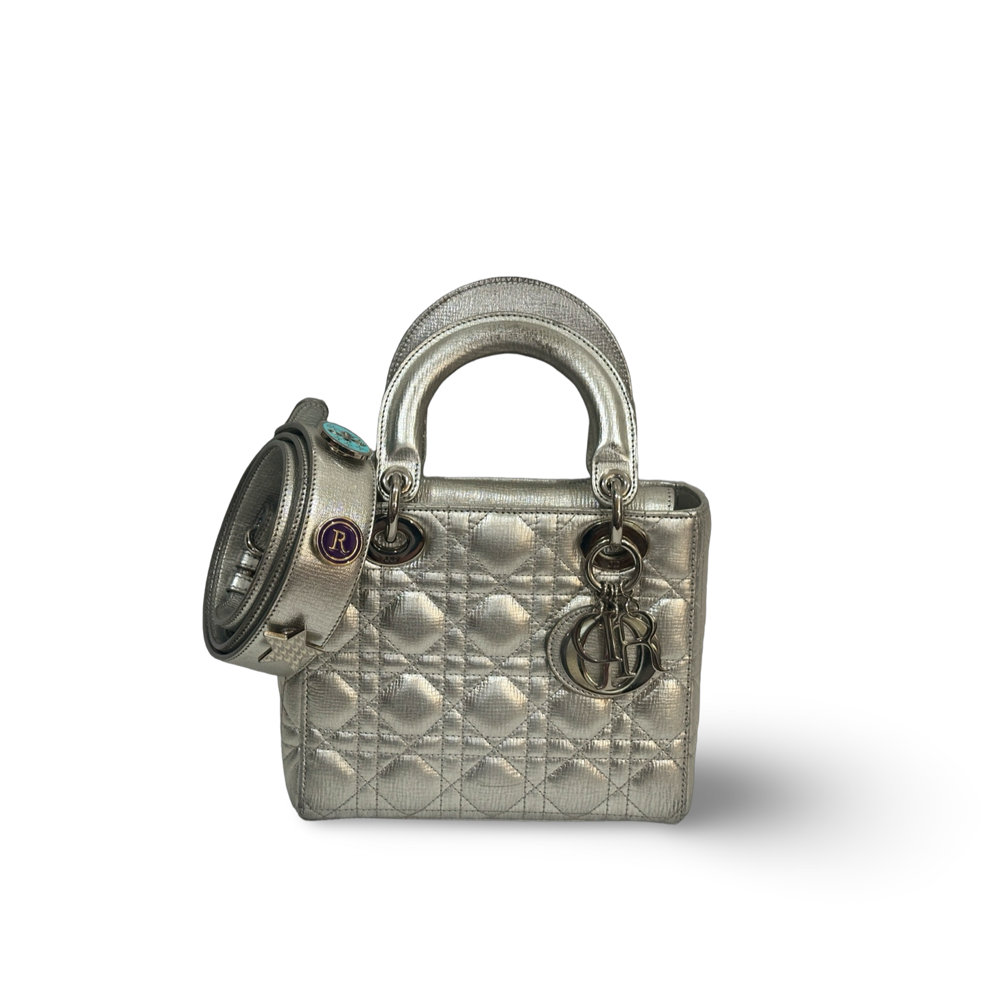 Dior Classic Calfskin Small My ABCDior Lady Dior Bag Sliver