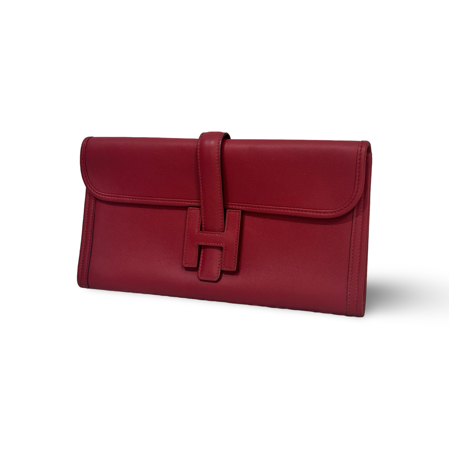 Hermes Swift Jige PM Clutch Red