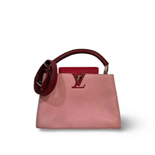 Louisc Vuitton Togo BB Capucines Bag Rose pink/ Light Pink