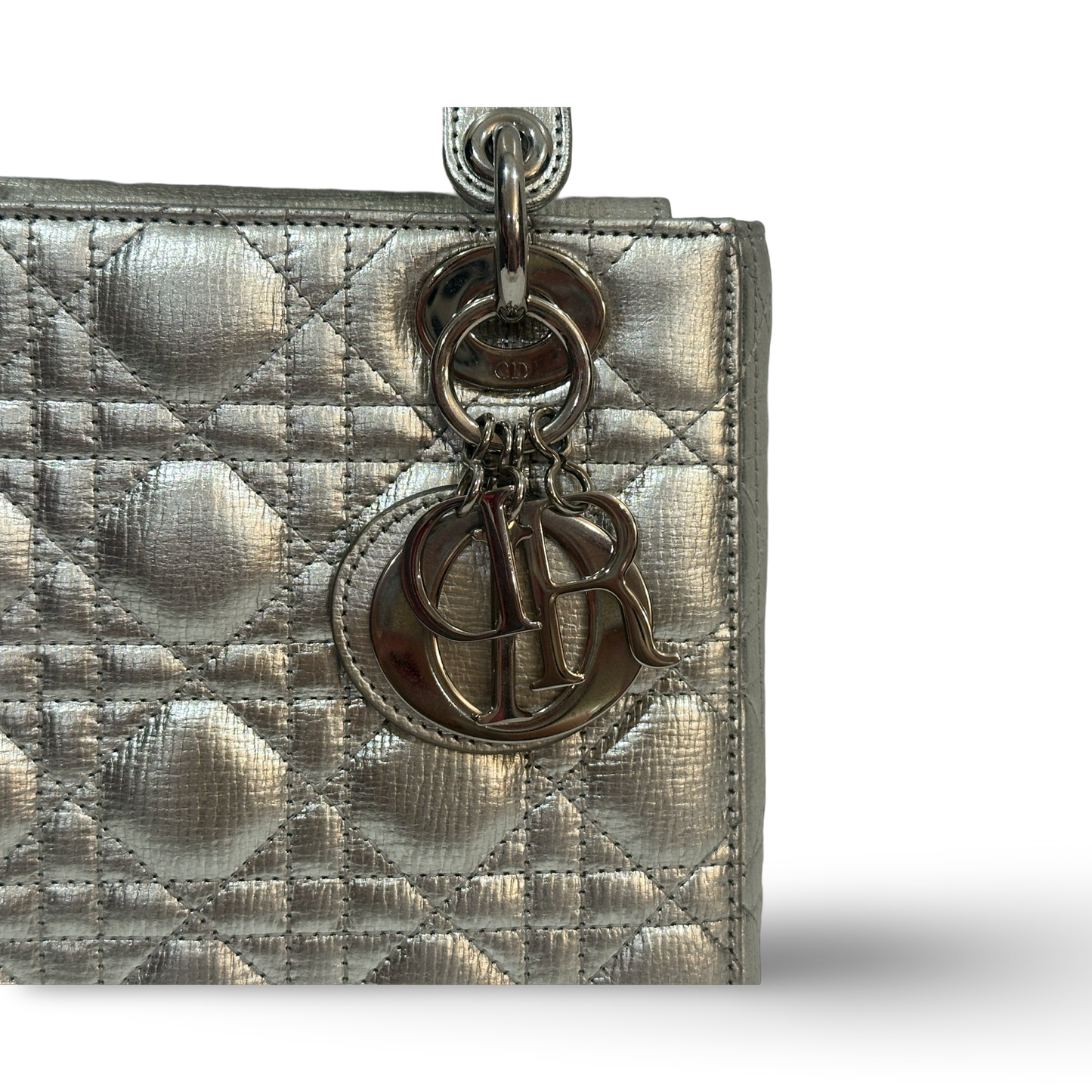 Dior Classic Calfskin Small My ABCDior Lady Dior Bag Sliver