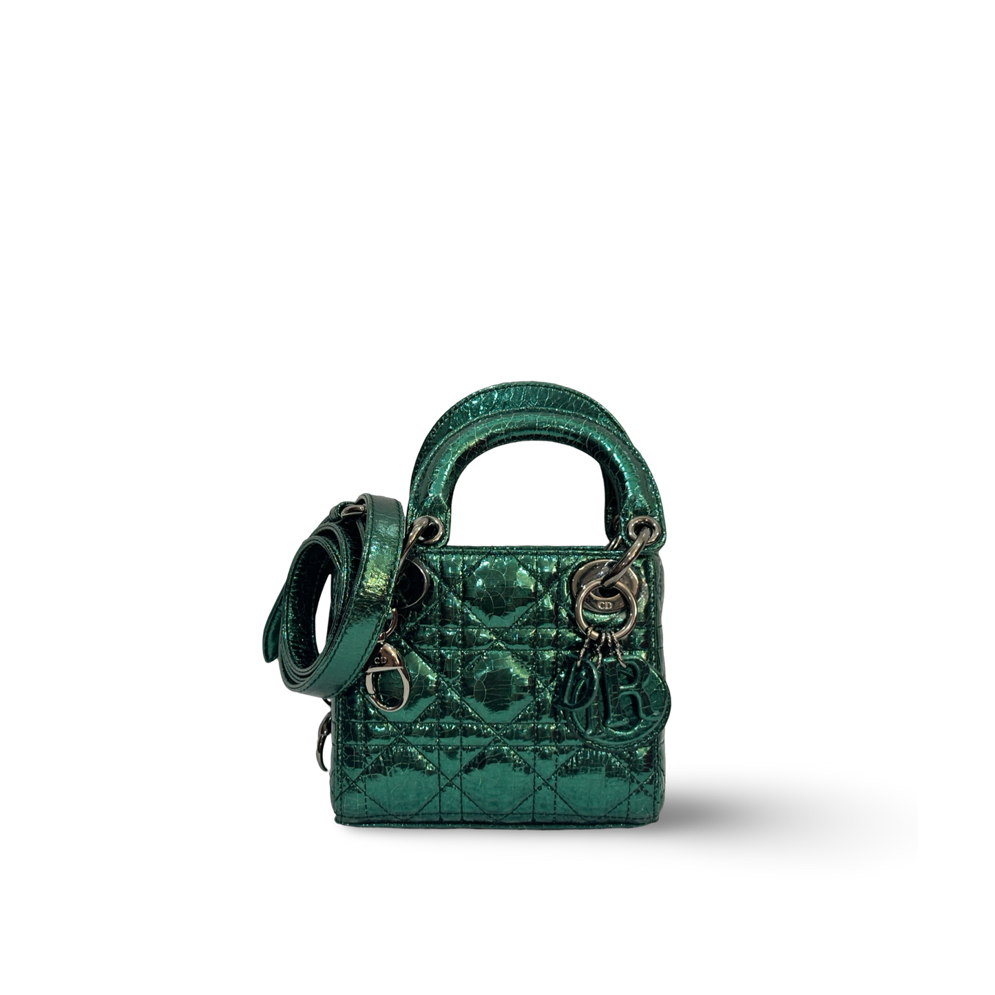 Dior Classic Calfskin Micro Lady Bag Green