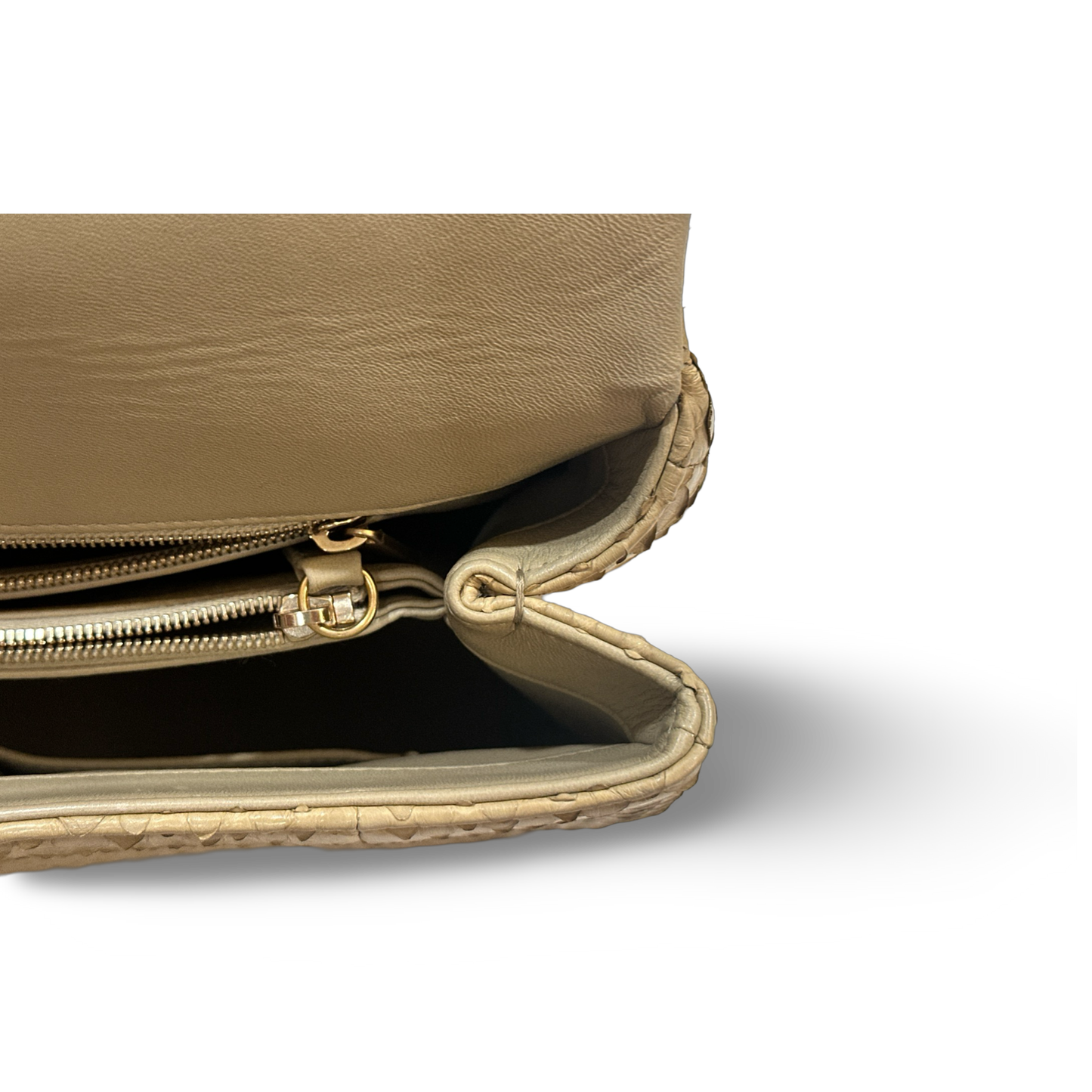 Chanel Python Medium Coco Handle Flap Gold
