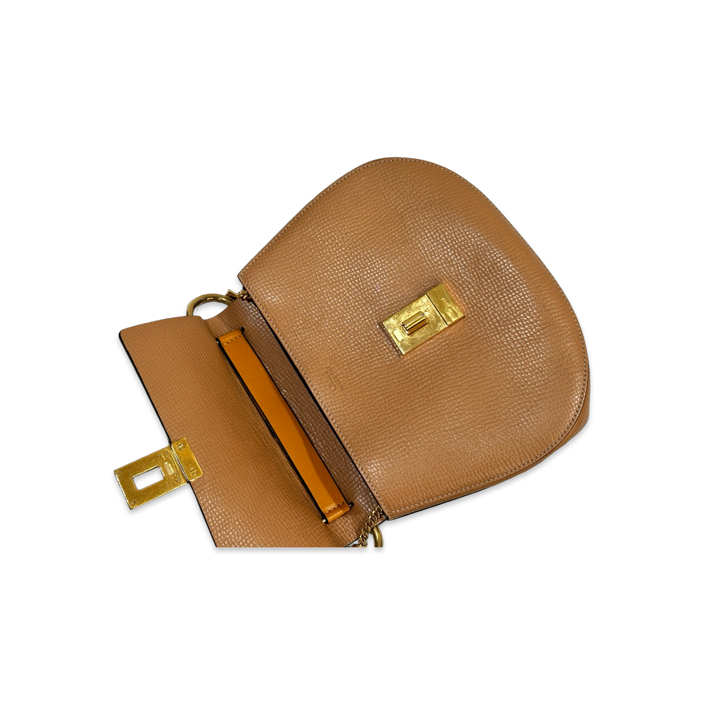 Chloé Medium Drew Bag - GHW / Brown Yellow