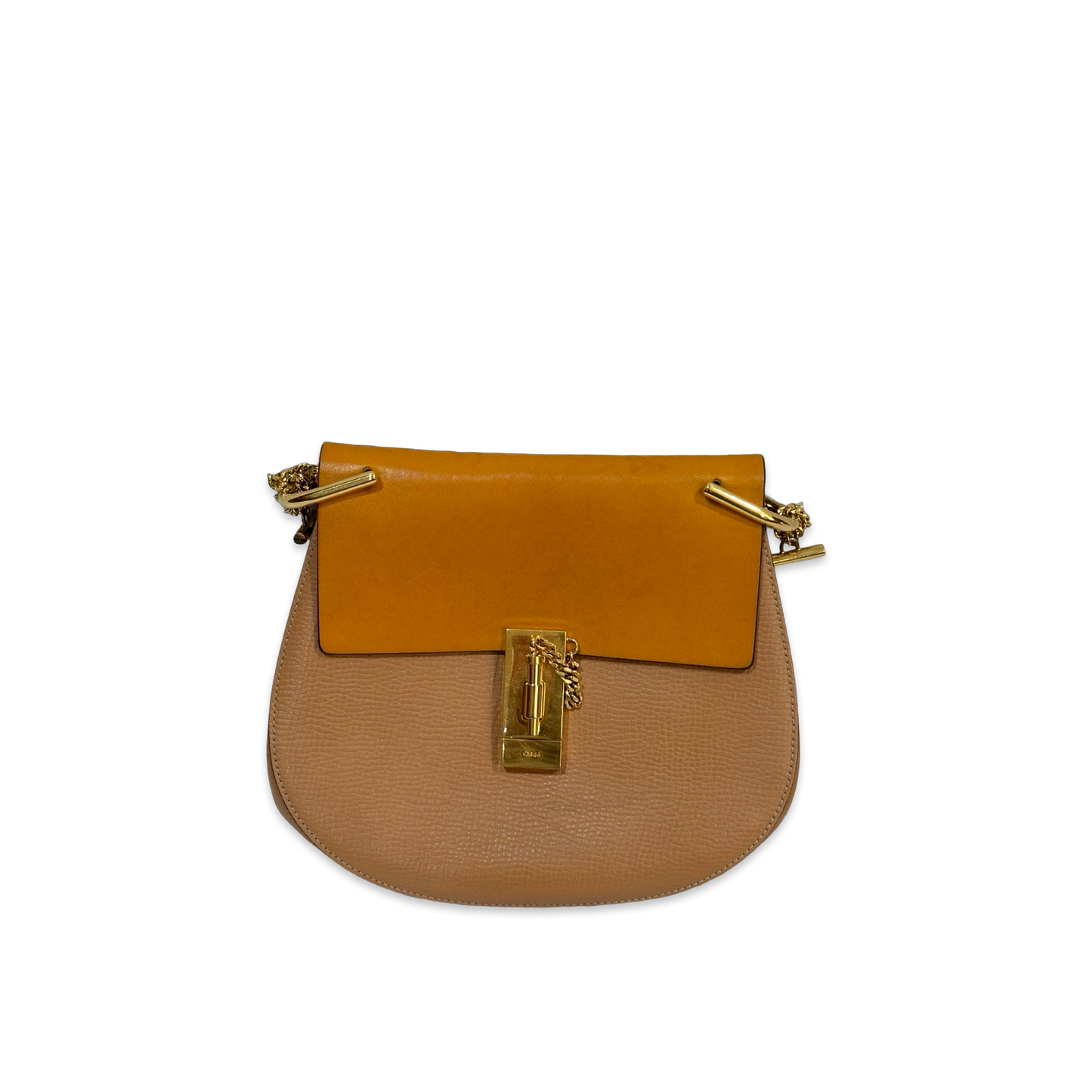 Chloé Medium Drew Bag - GHW / Brown Yellow